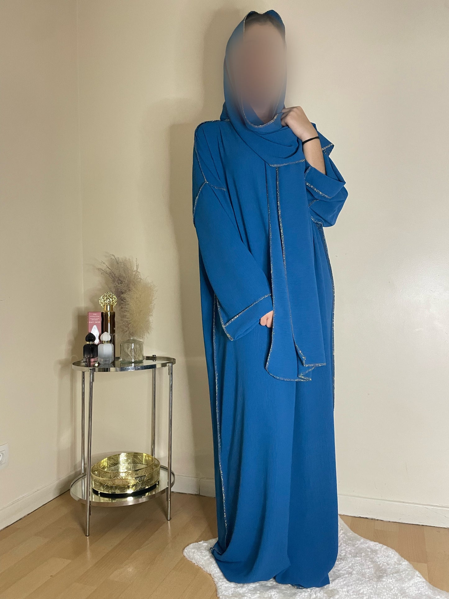 Abaya Samira bleu