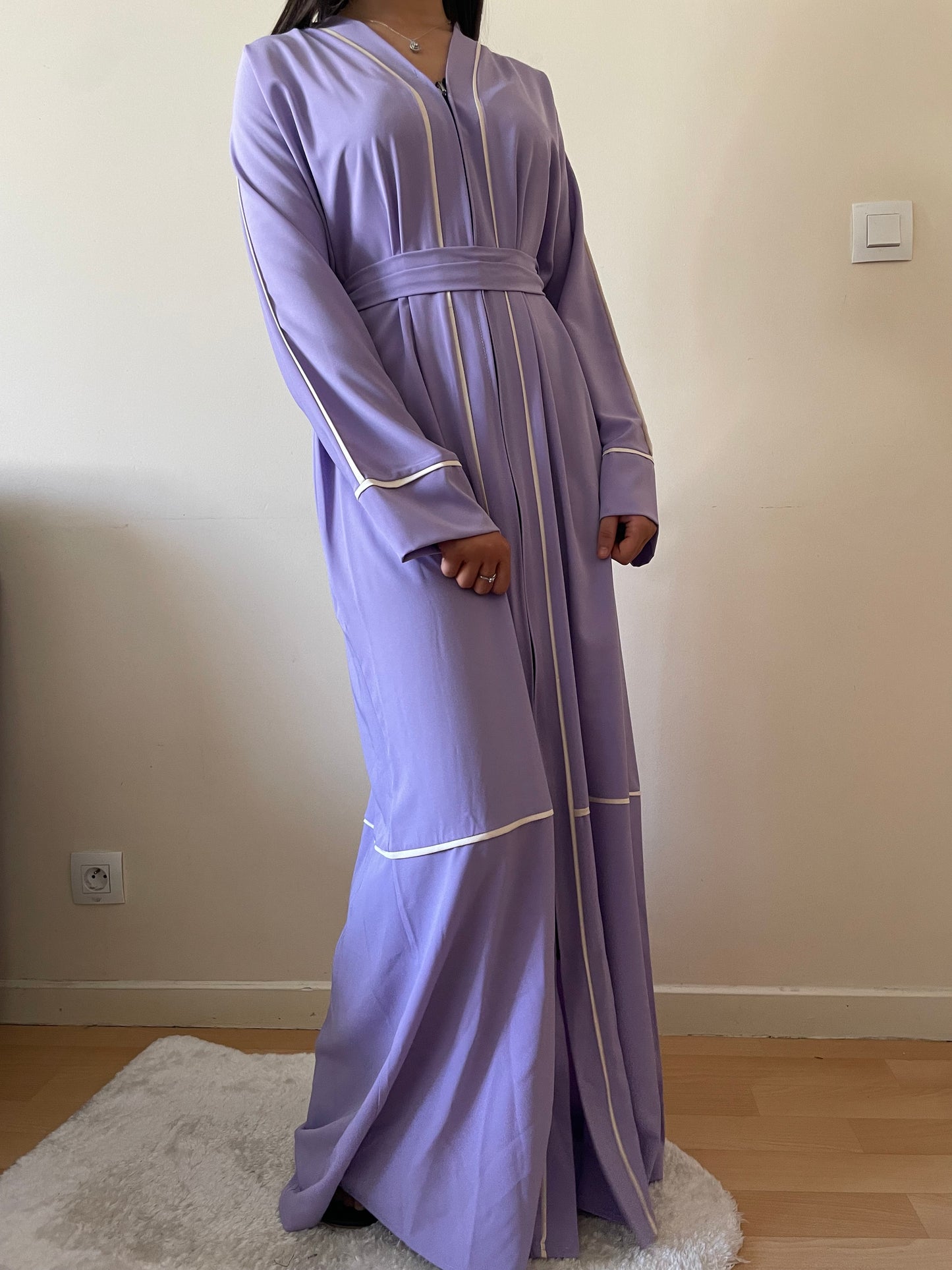 Abaya Dounia violet pastels