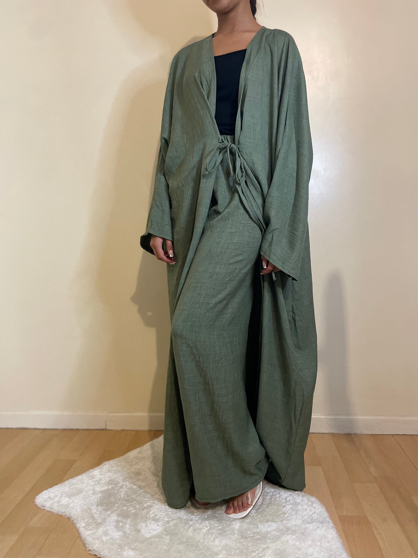 Ensemble Halima vert kaki