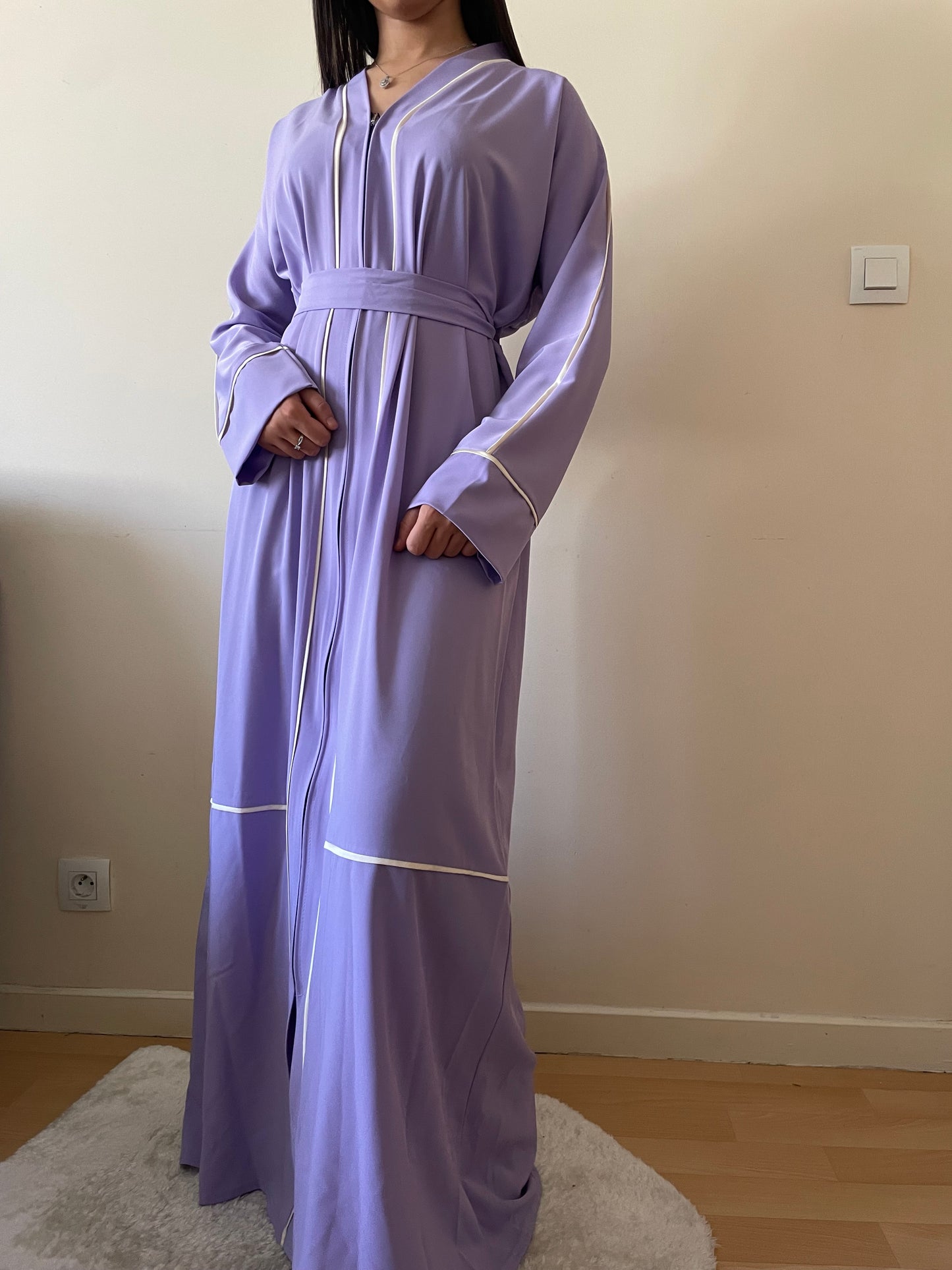 Abaya Dounia violet pastels