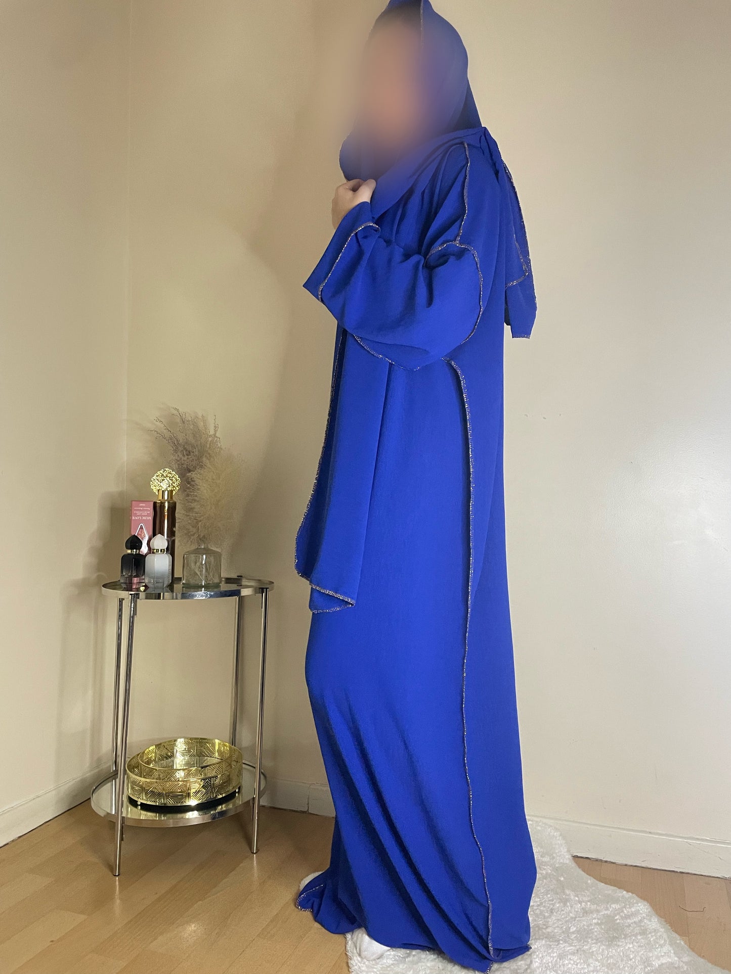 Abaya Samira bleu roi