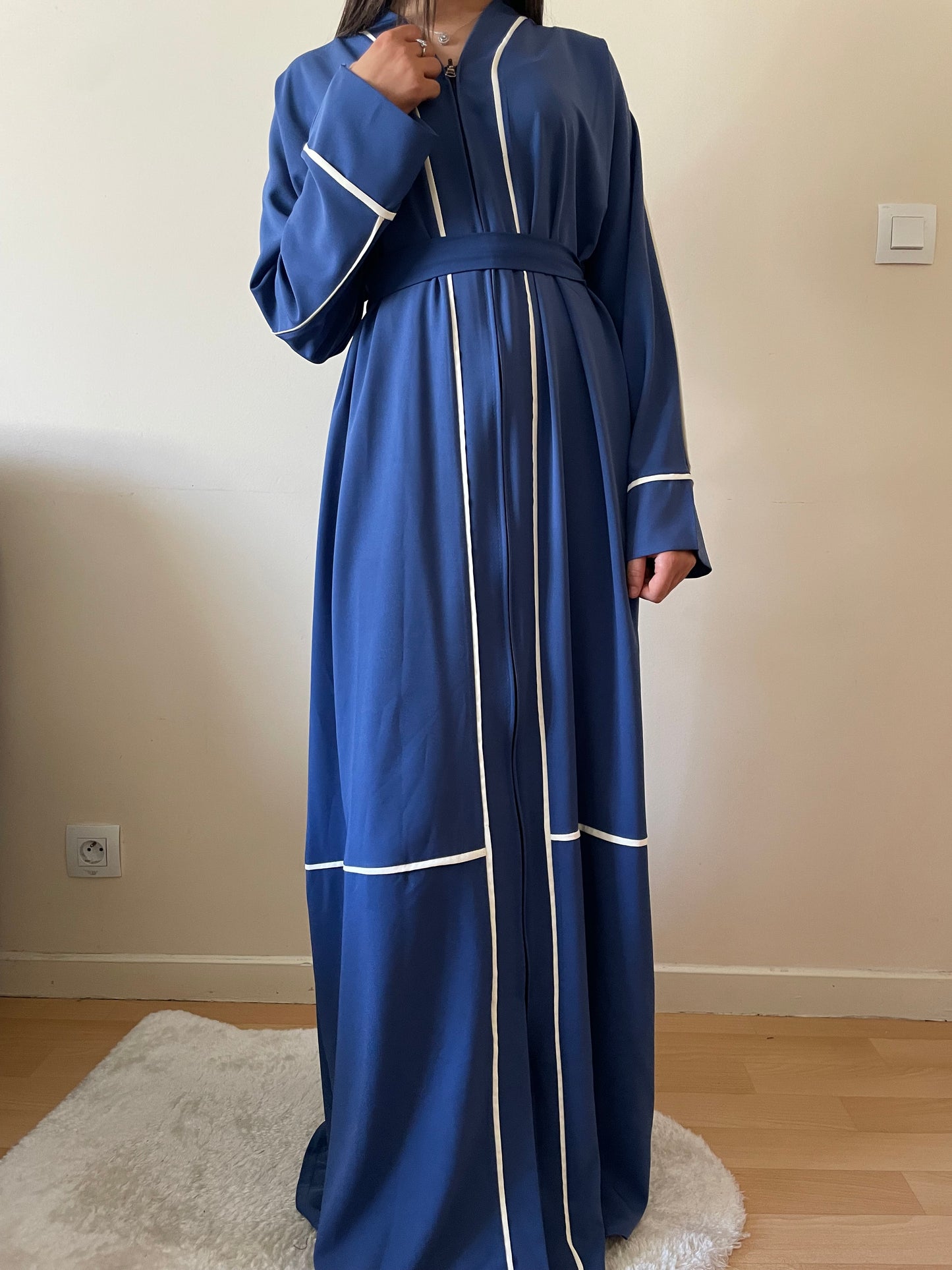 Abaya Dounia bleu Barbeau