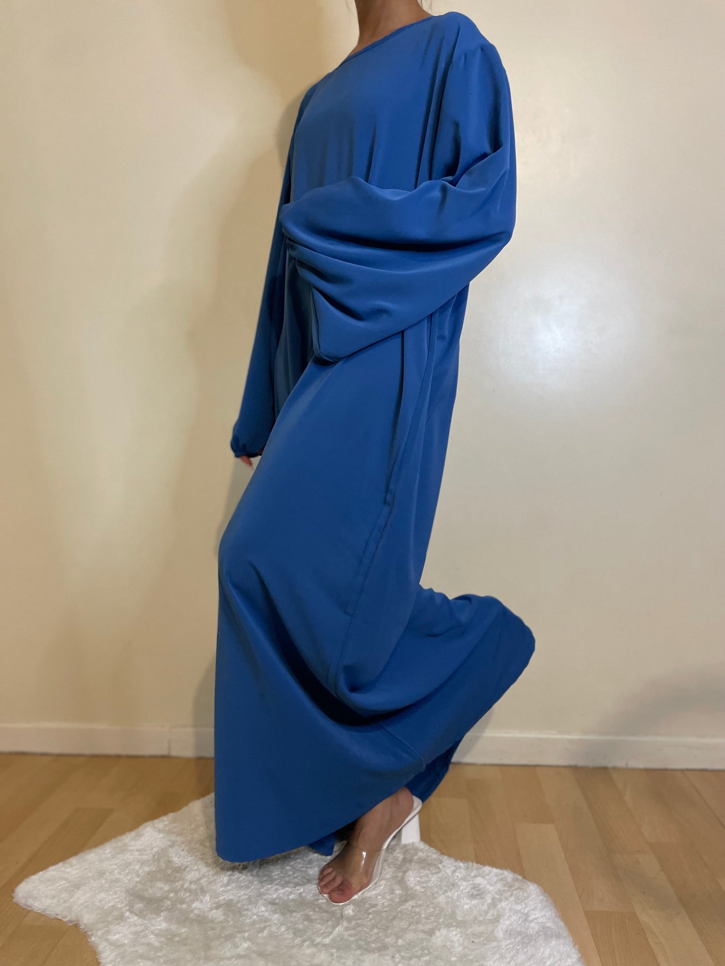 Abaya Aïda bleu azur