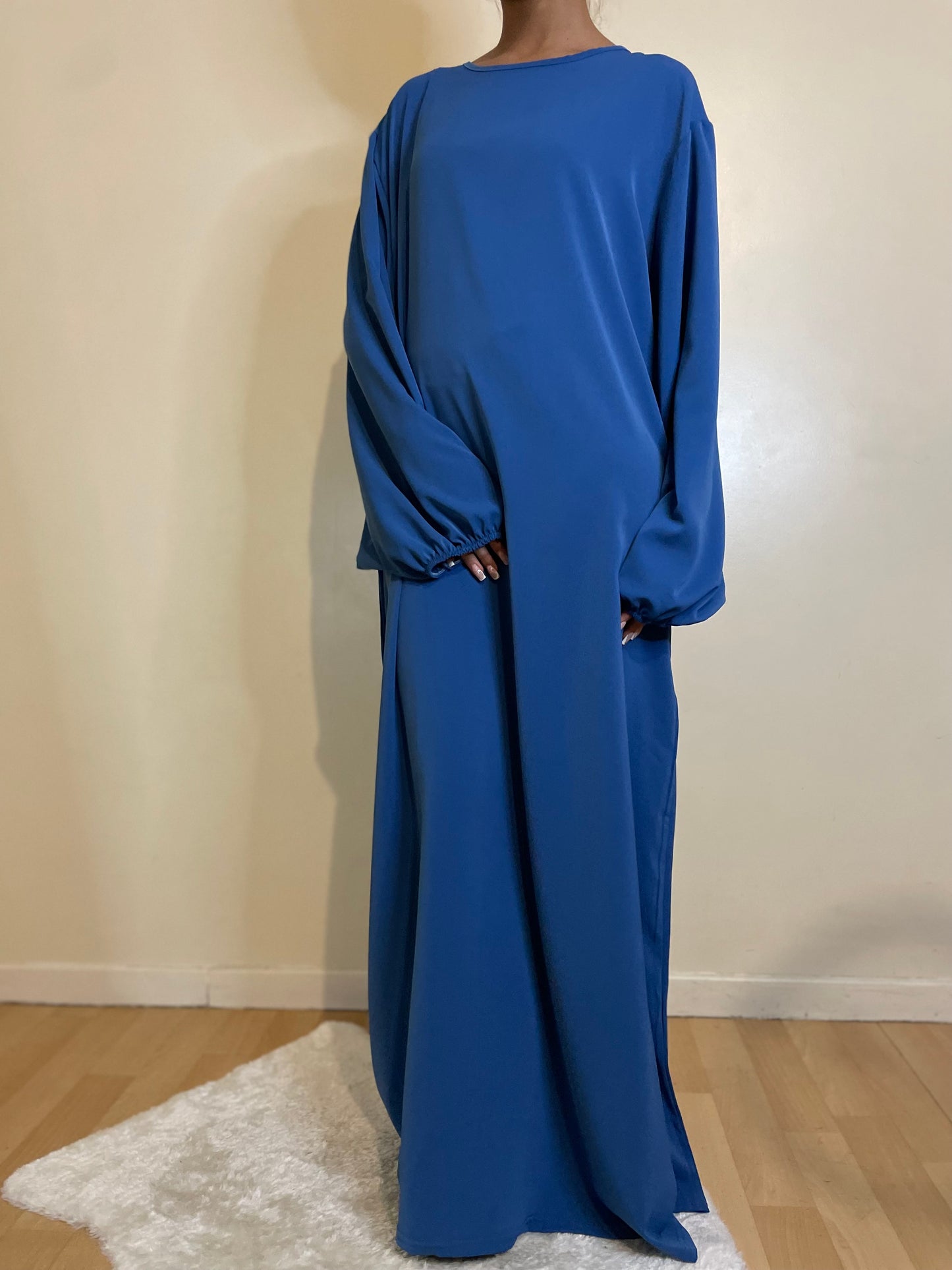 Abaya Aïda bleu azur