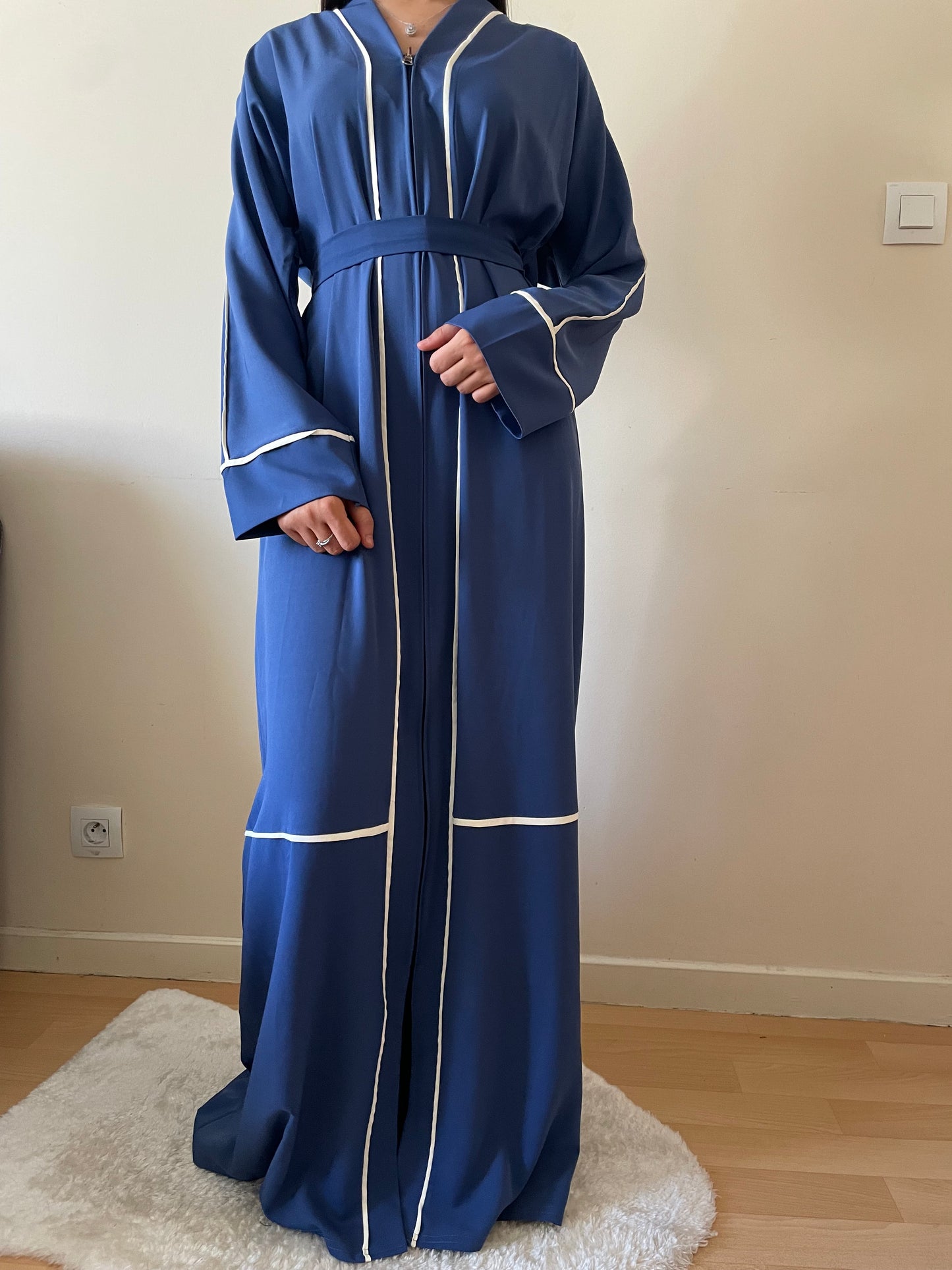 Abaya Dounia bleu Barbeau