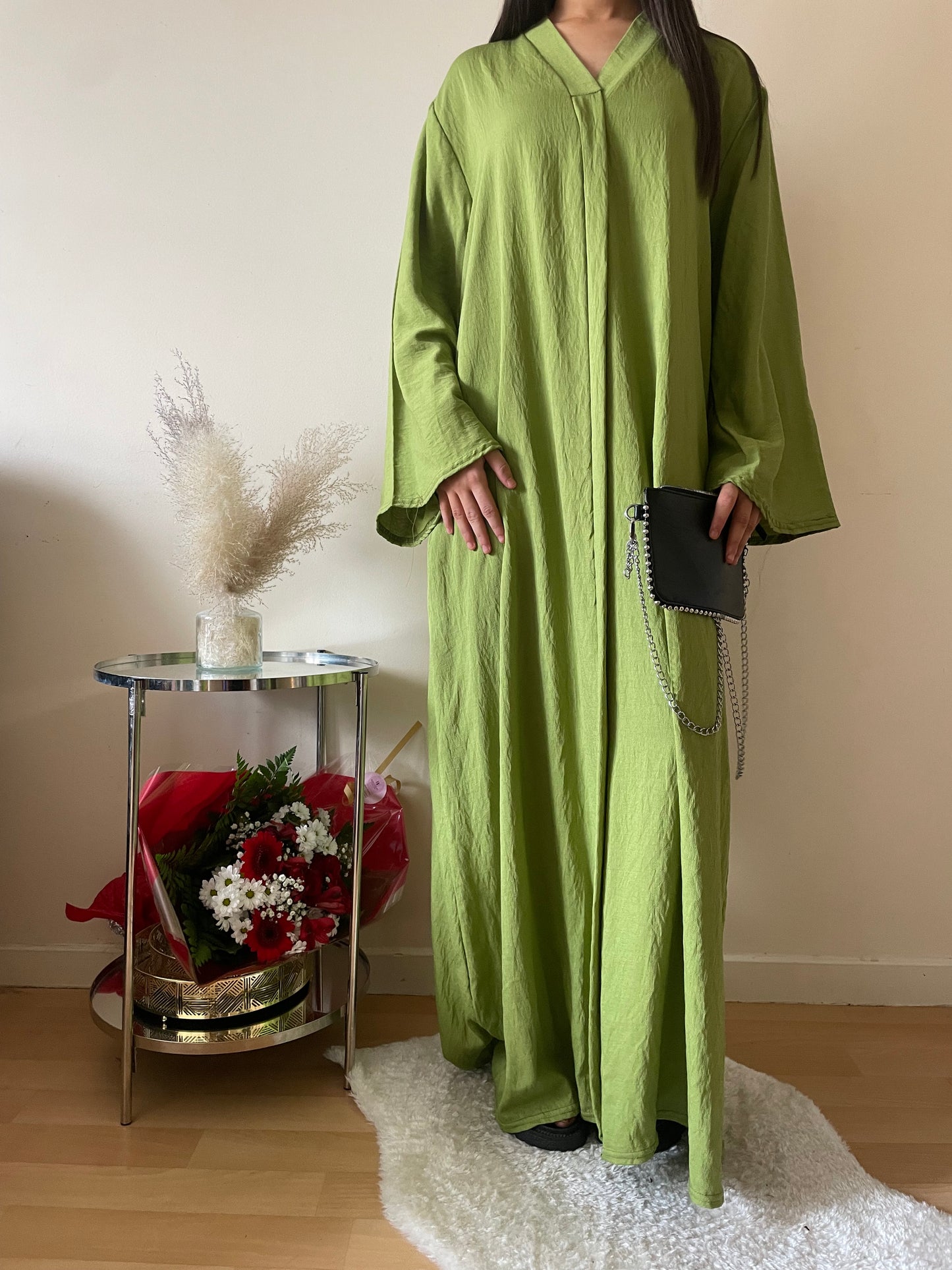 Abaya Emma vert citron