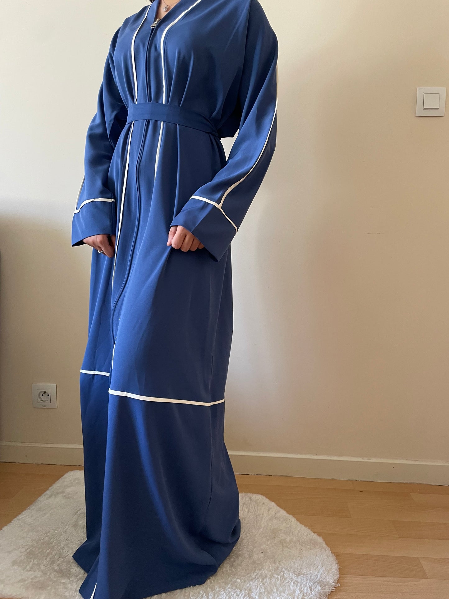 Abaya Dounia bleu Barbeau