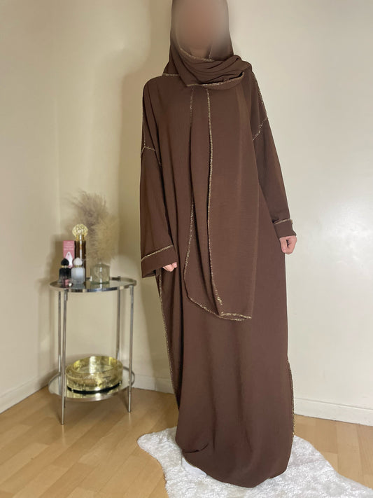 Abaya Samira marrons