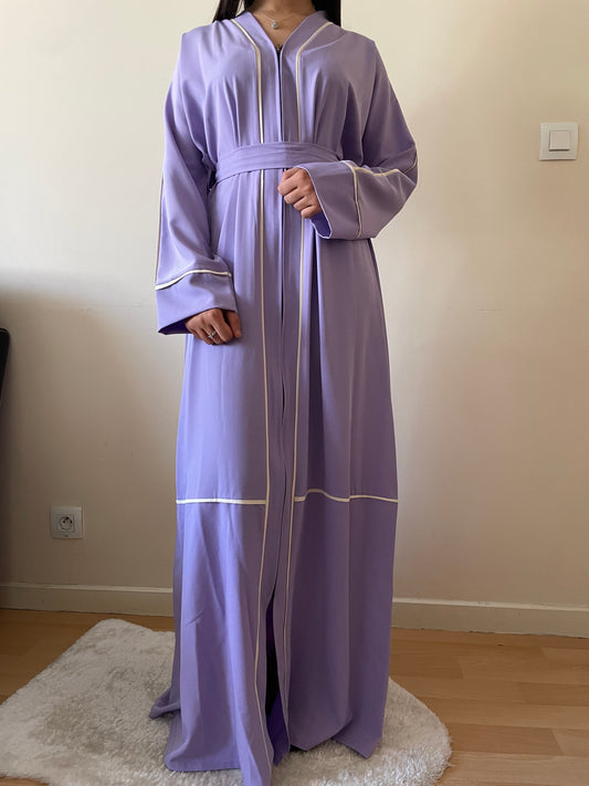 Abaya Dounia violet pastels