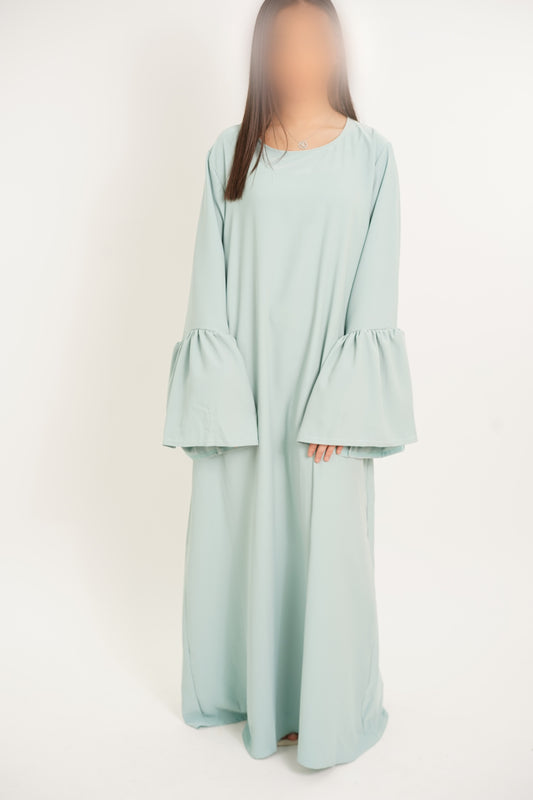 Abaya Hafsa bleu ciel