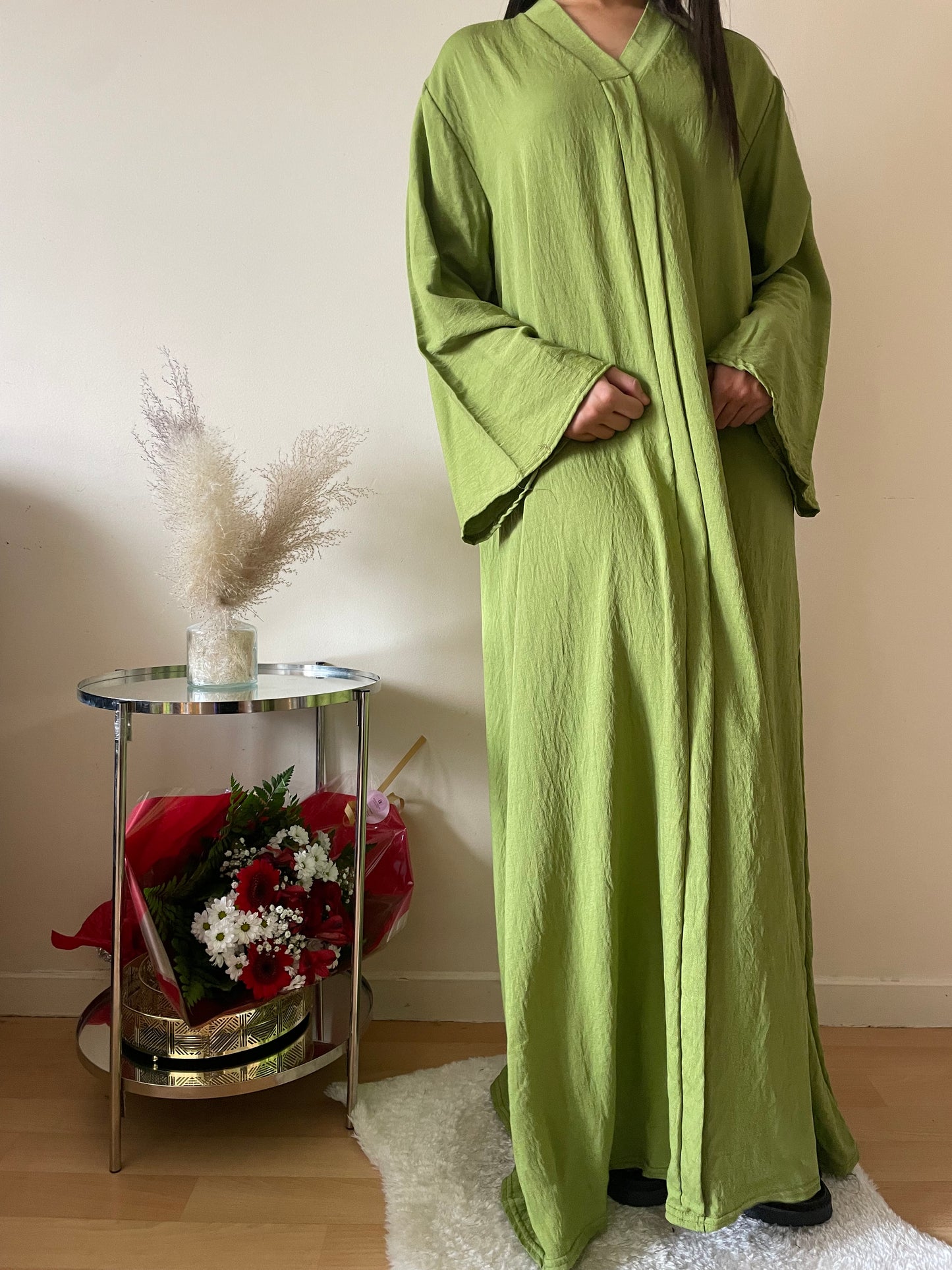 Abaya Emma vert citron