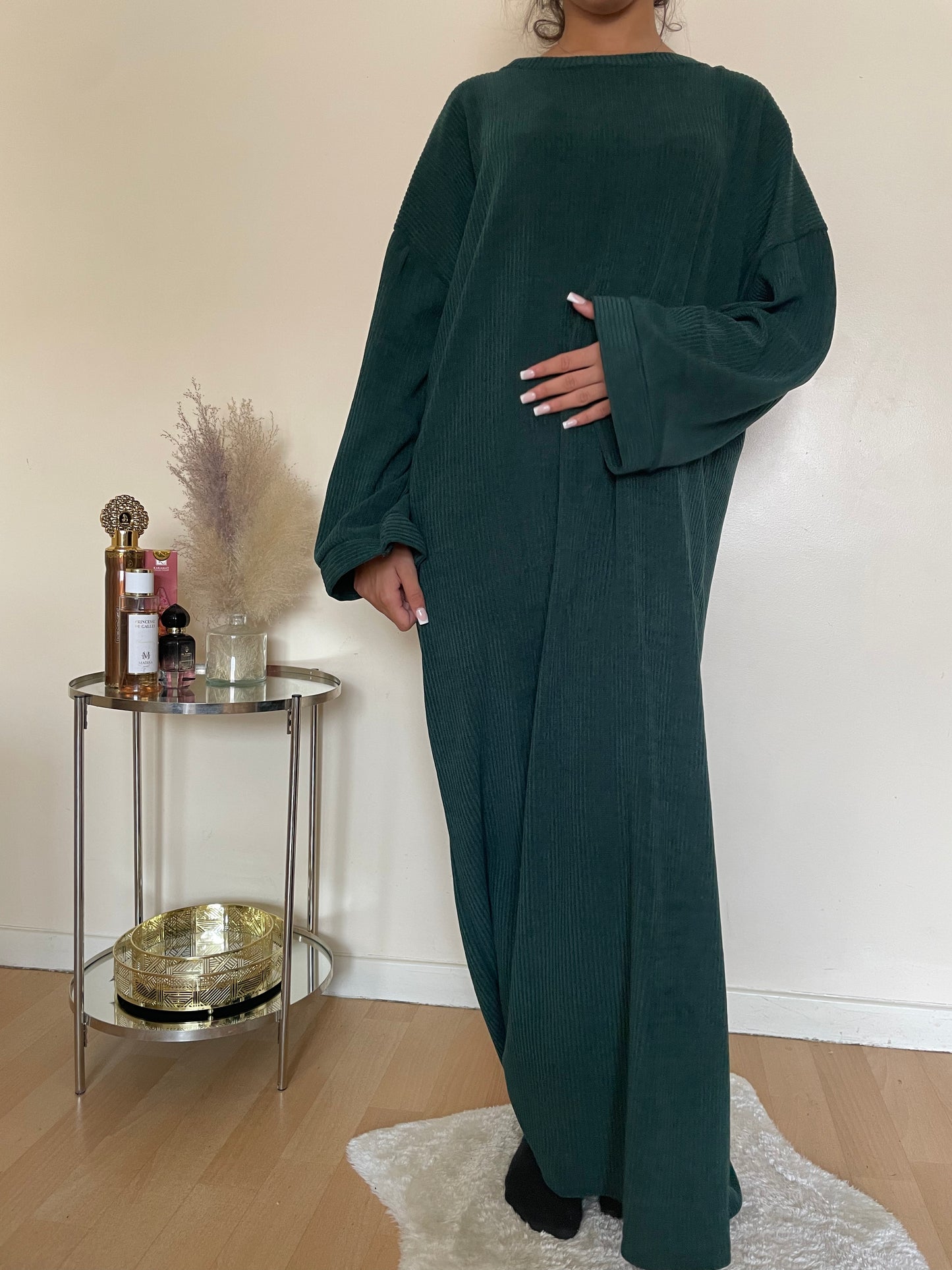 Robe Amina vert forêt