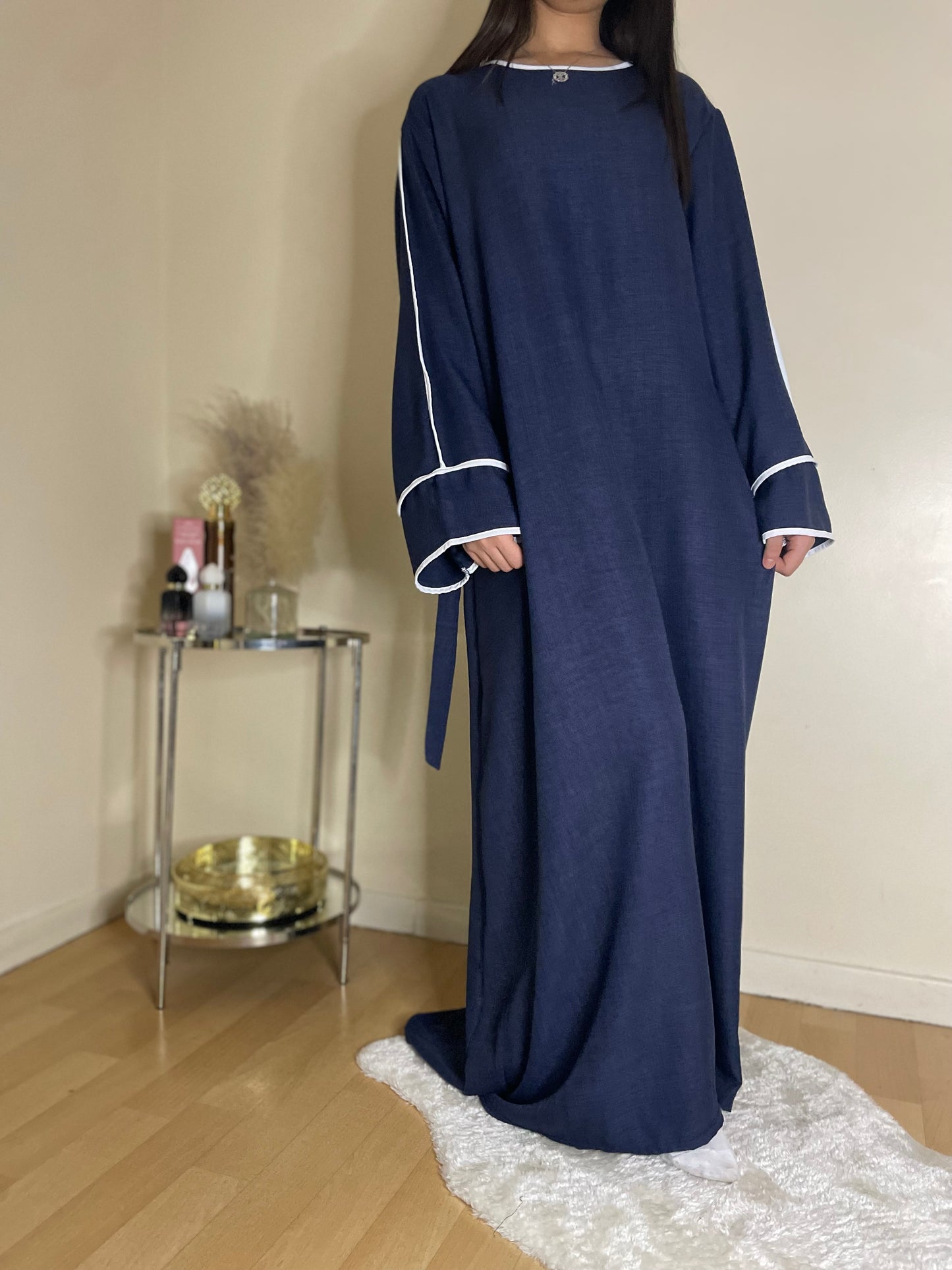 Abaya samia bleu foncé