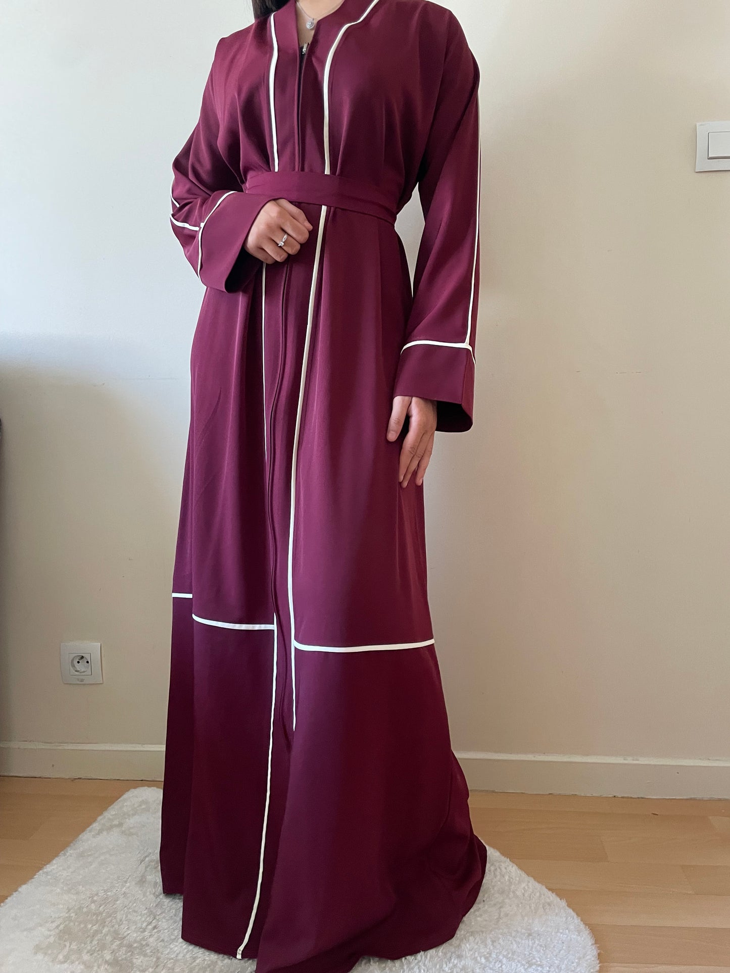 Abaya Dounia rouge bordeaux