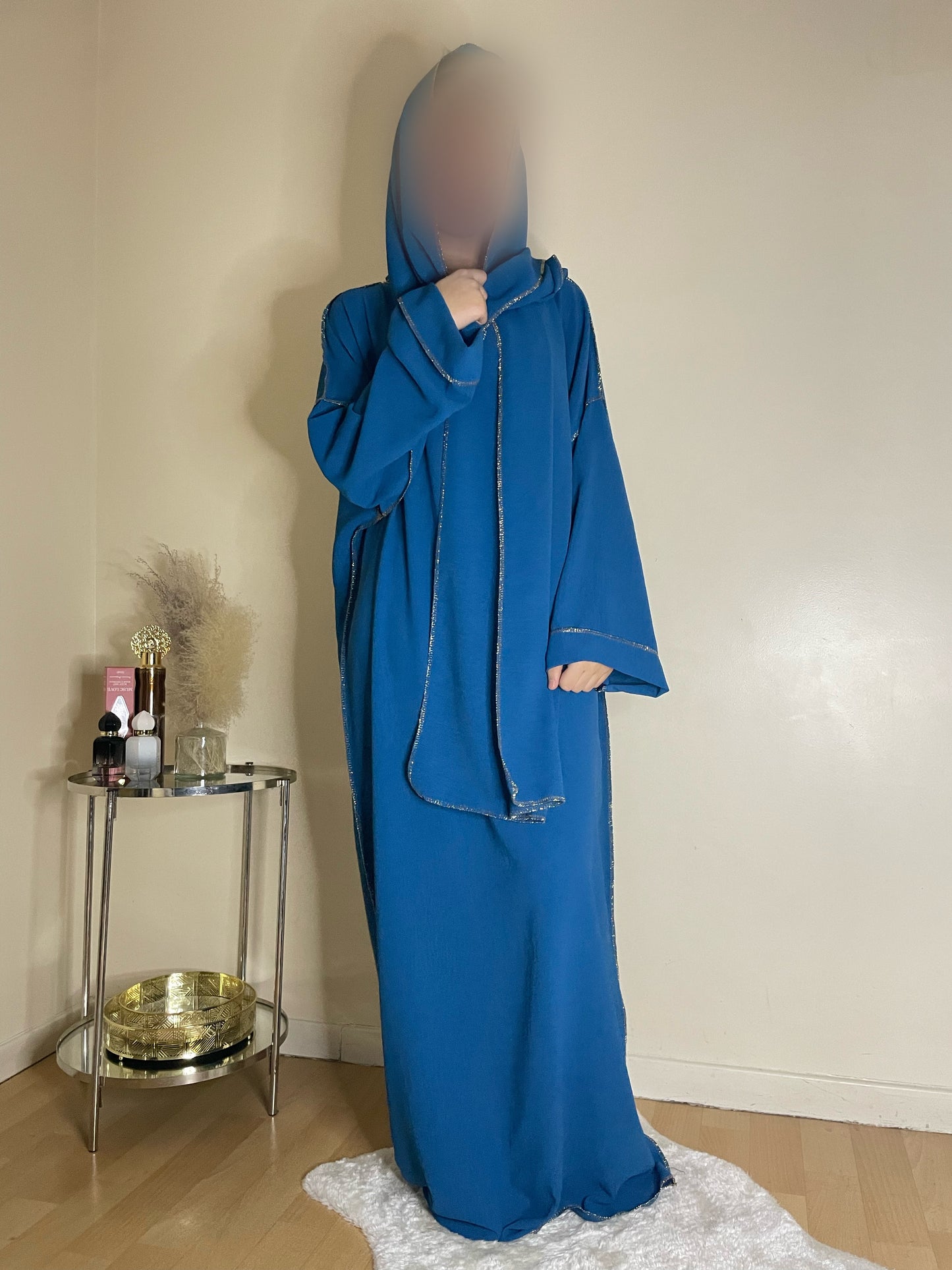 Abaya Samira bleu