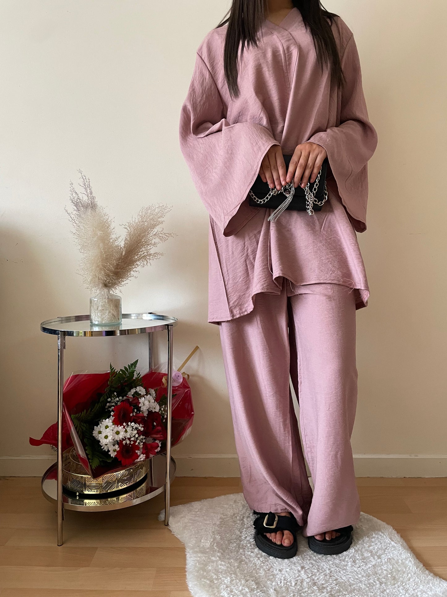 Ensemble Aymane rose pastels