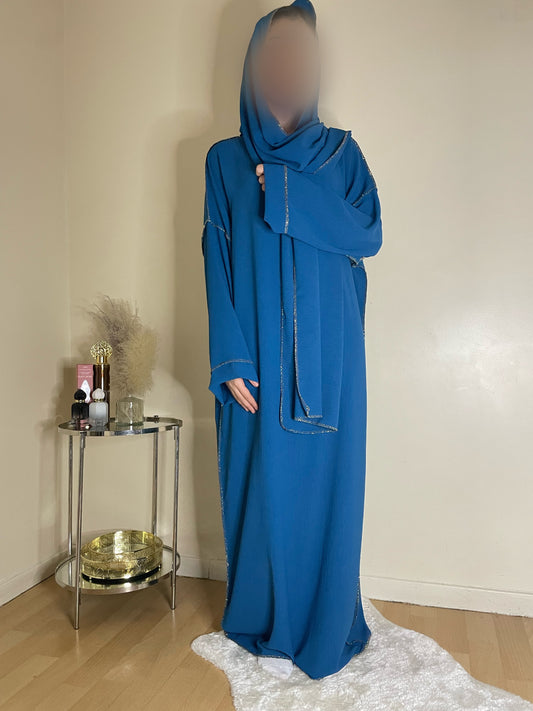 Abaya Samira bleu