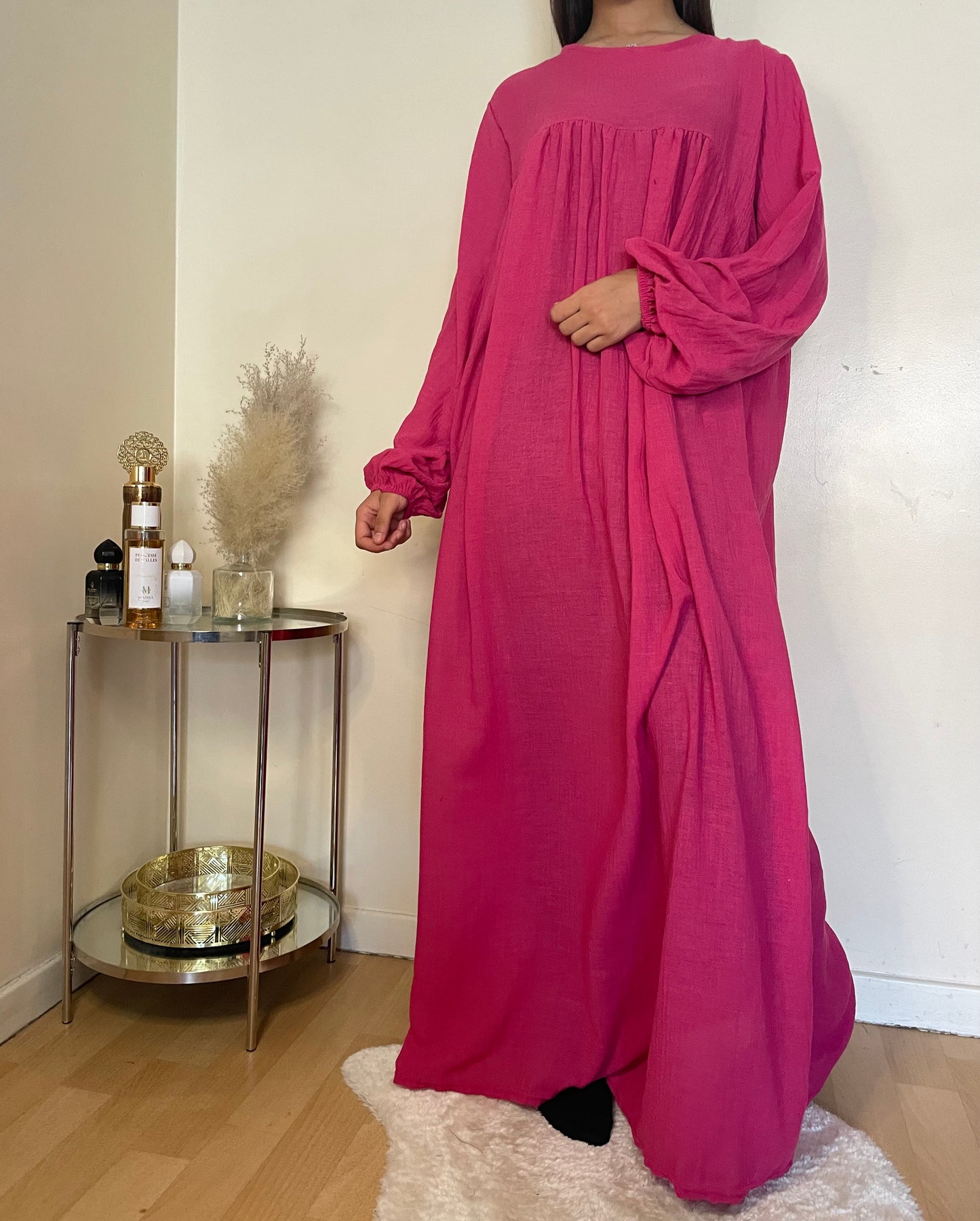 Abaya Sakina rose fuchsia