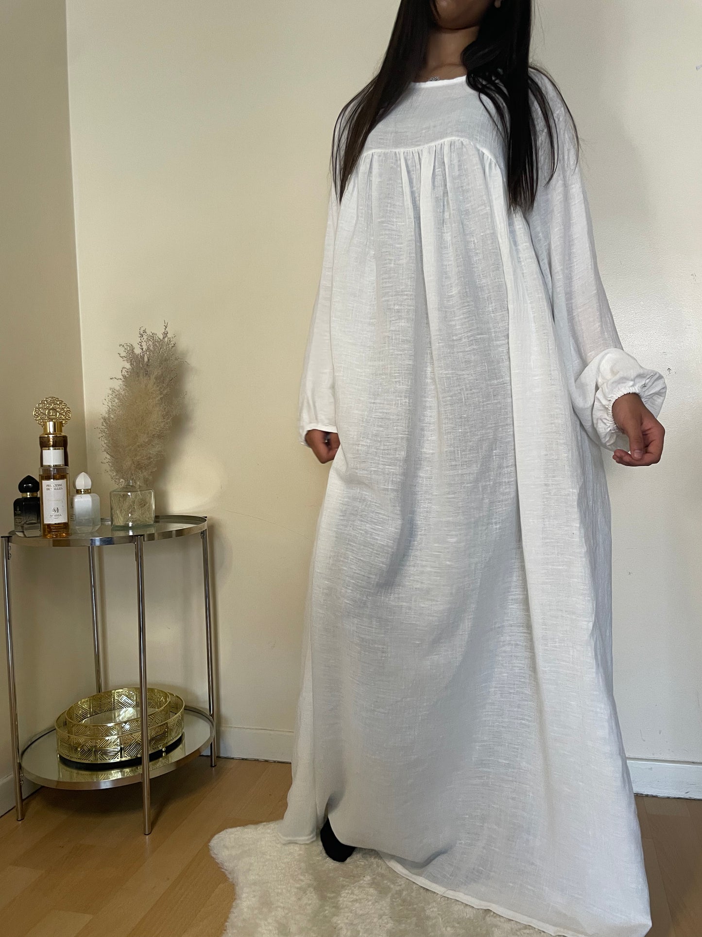 Abaya Sakina blanche