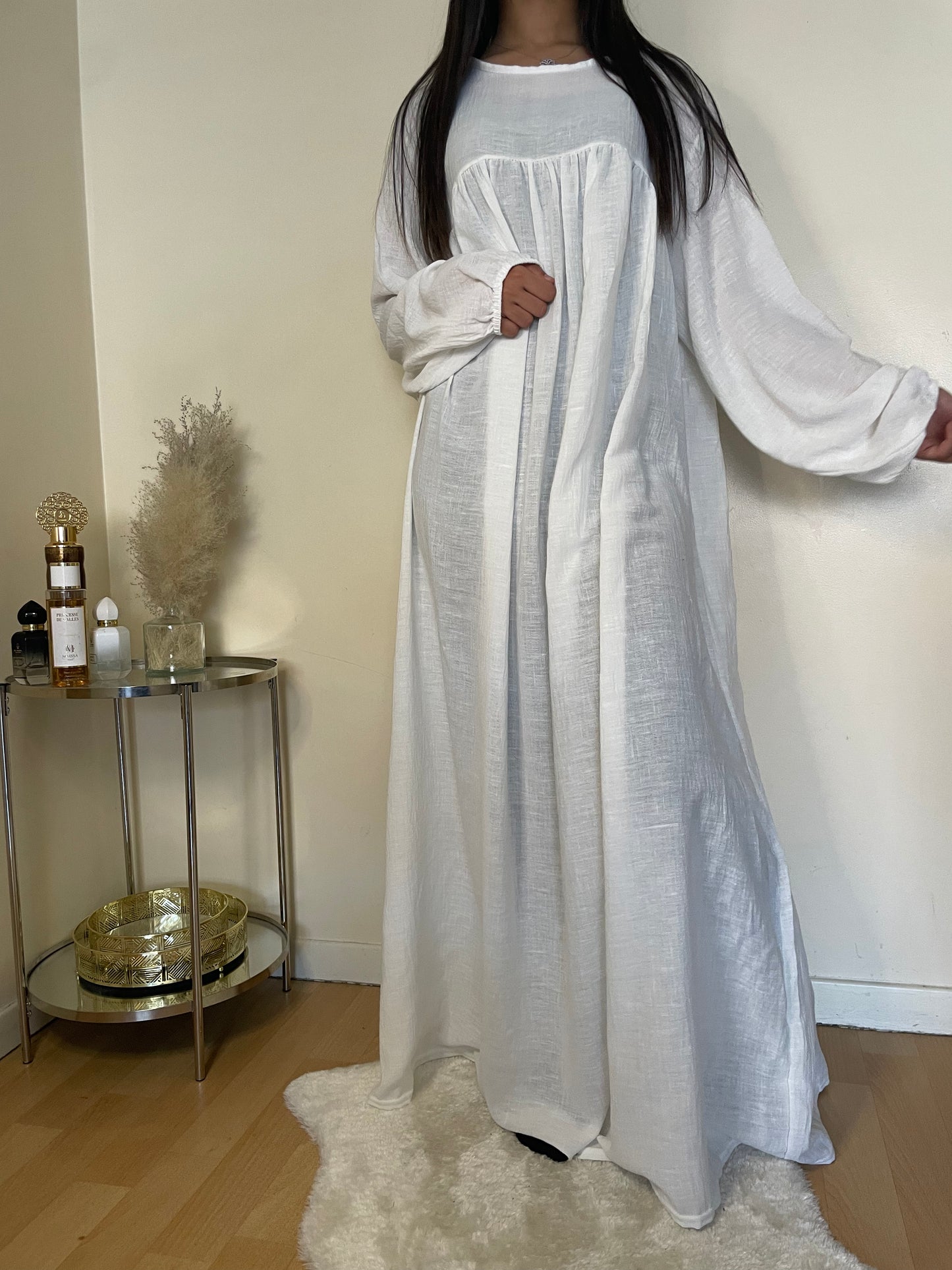 Abaya Sakina blanche