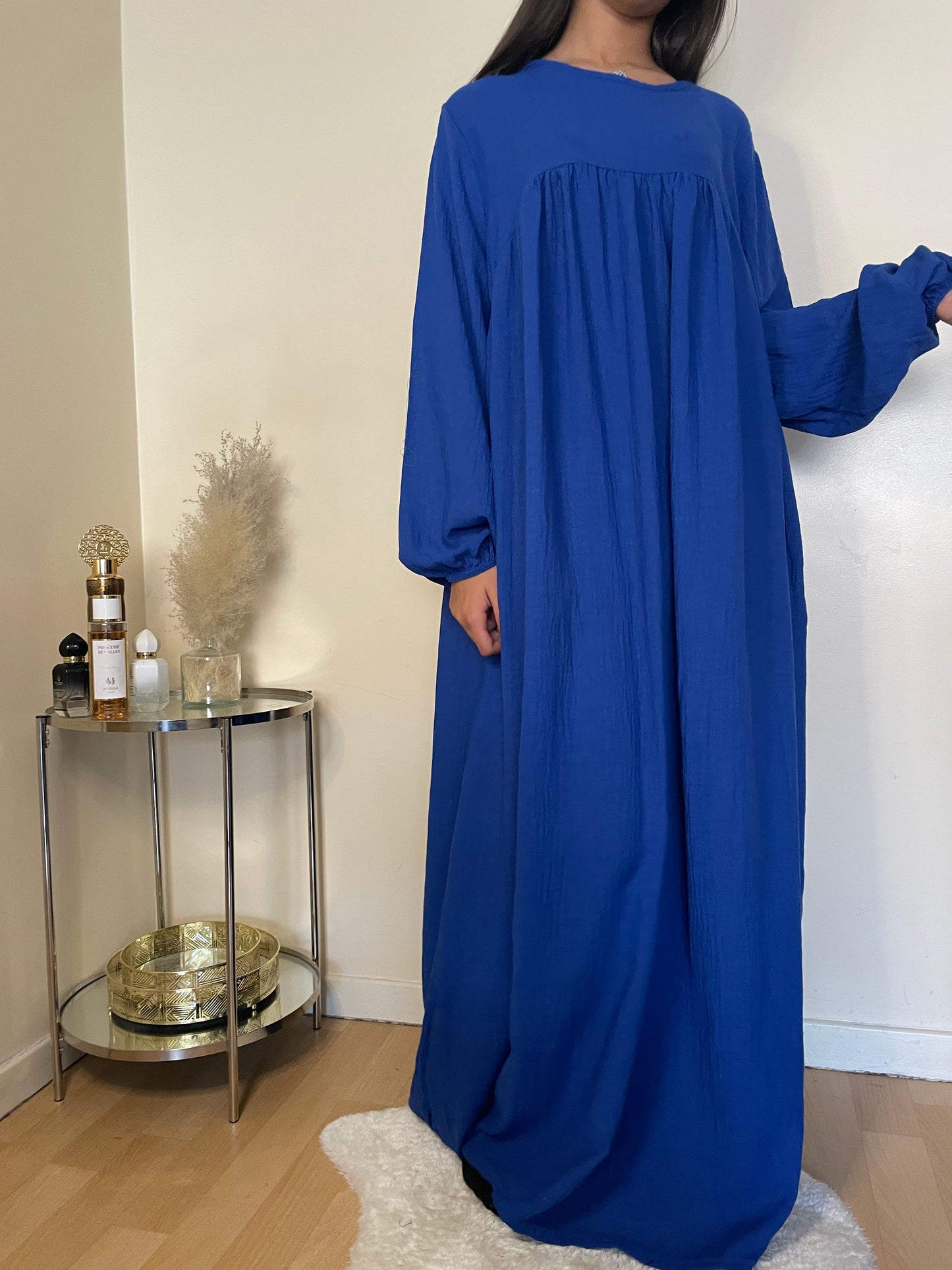 Abaya Sakina bleu foncé