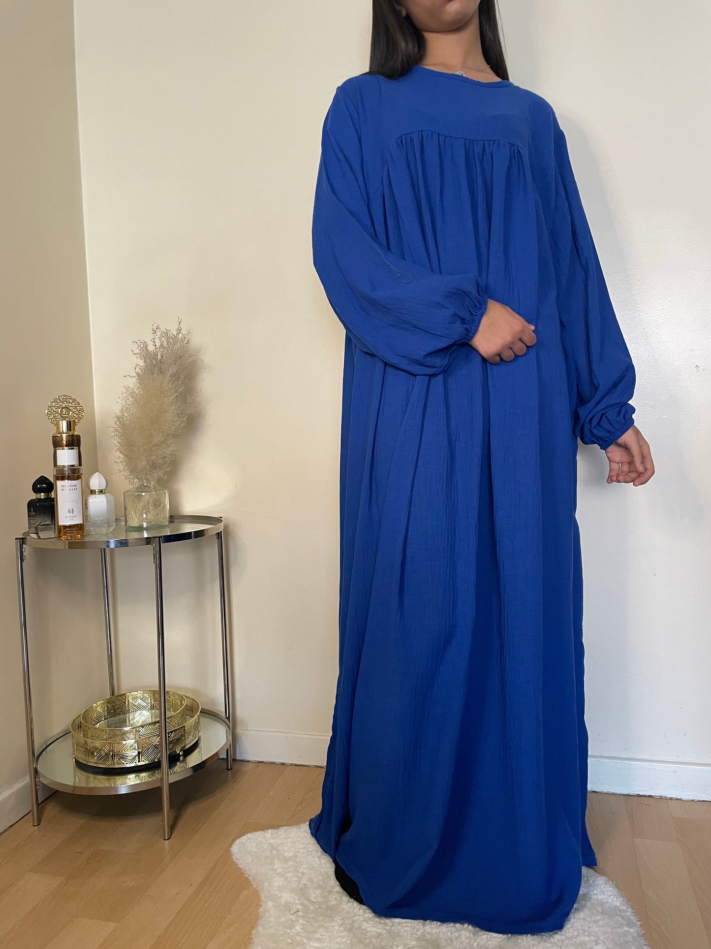 Abaya Sakina bleu foncé