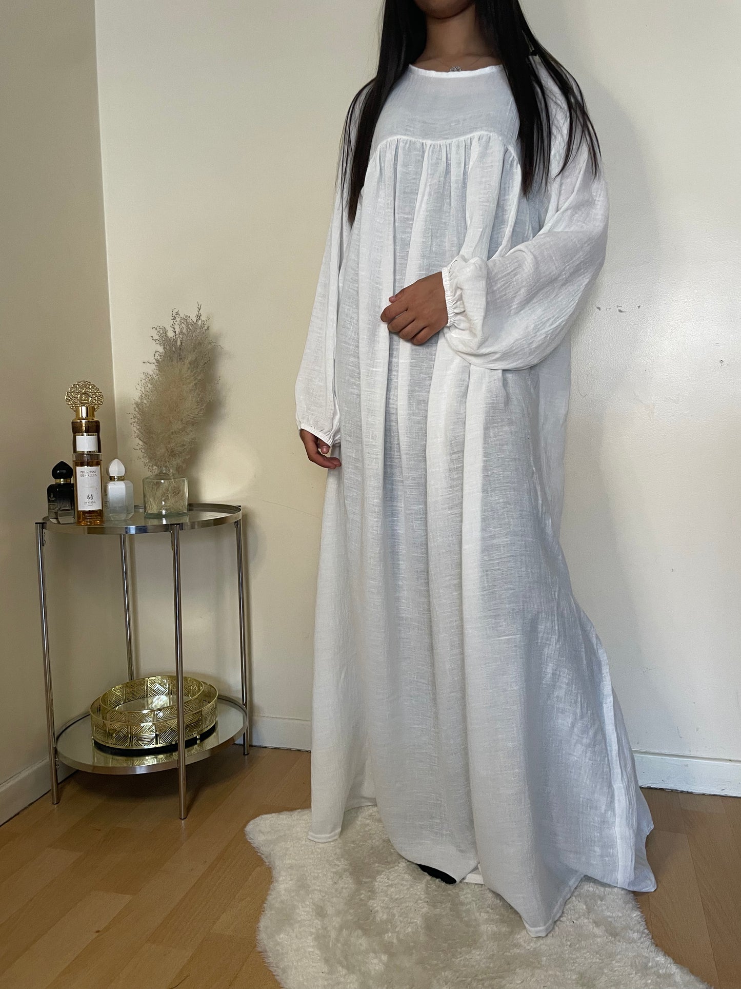 Abaya Sakina blanche