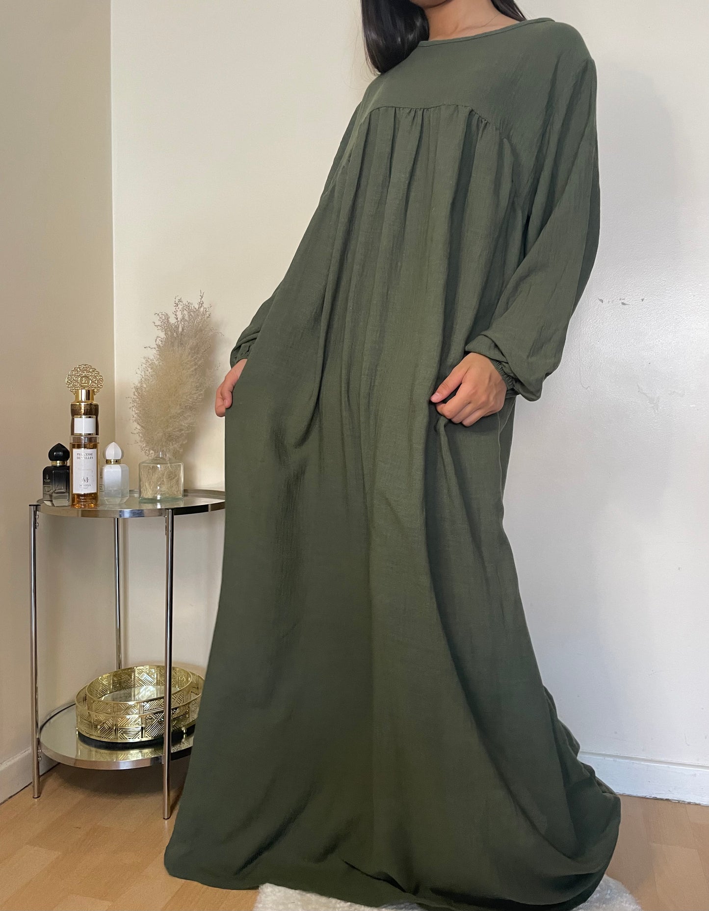 Abaya Sakina vert kaki