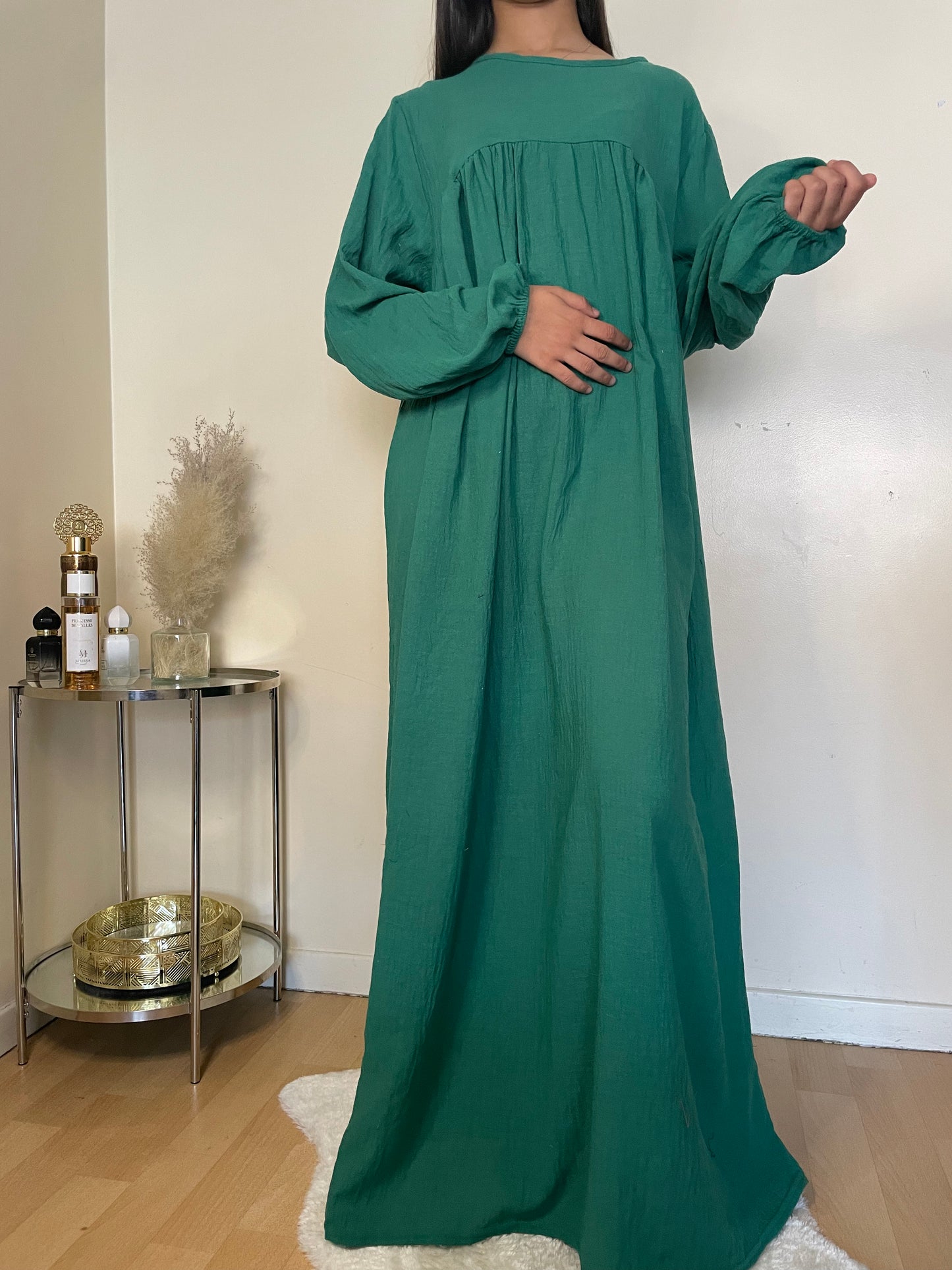 Abaya Sakina vert forêt