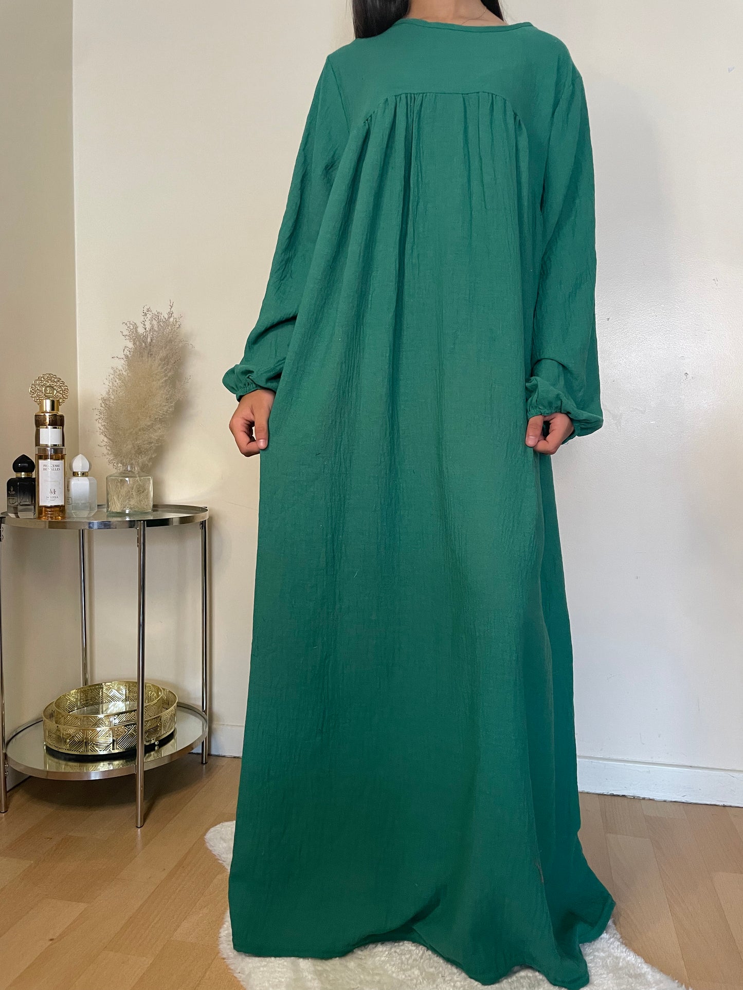 Abaya Sakina vert forêt