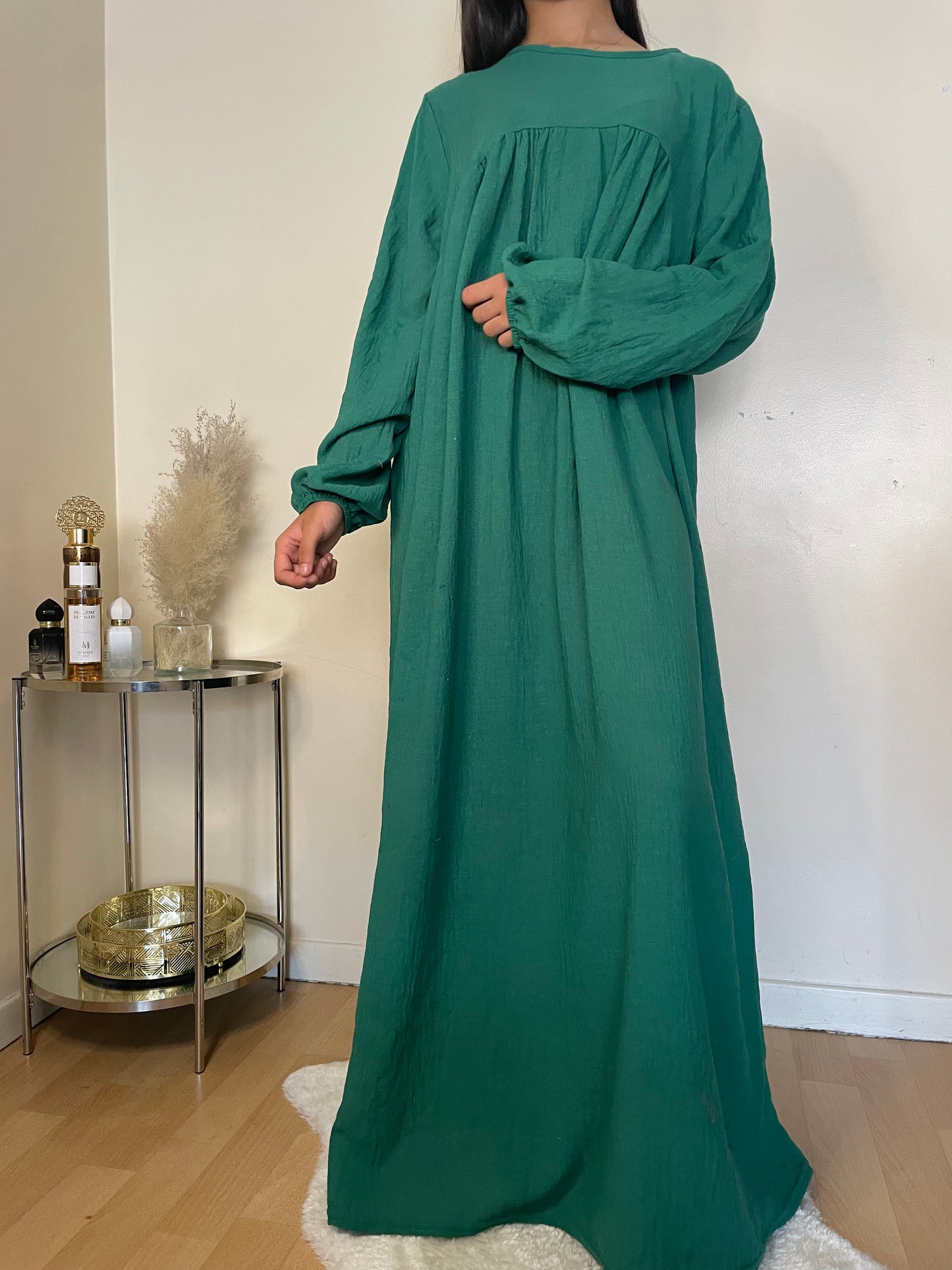 Abaya Sakina vert forêt