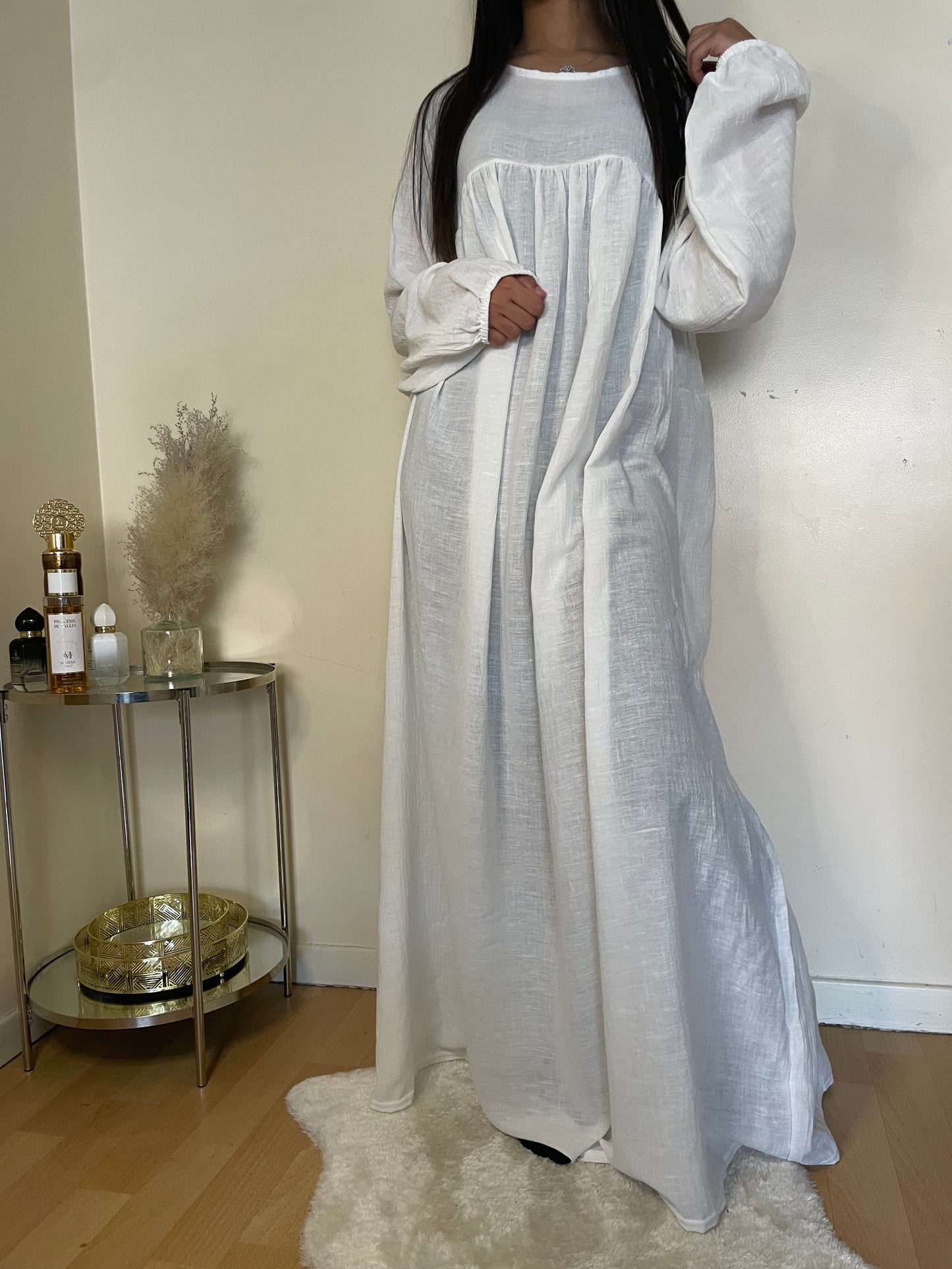 Abaya Sakina blanche