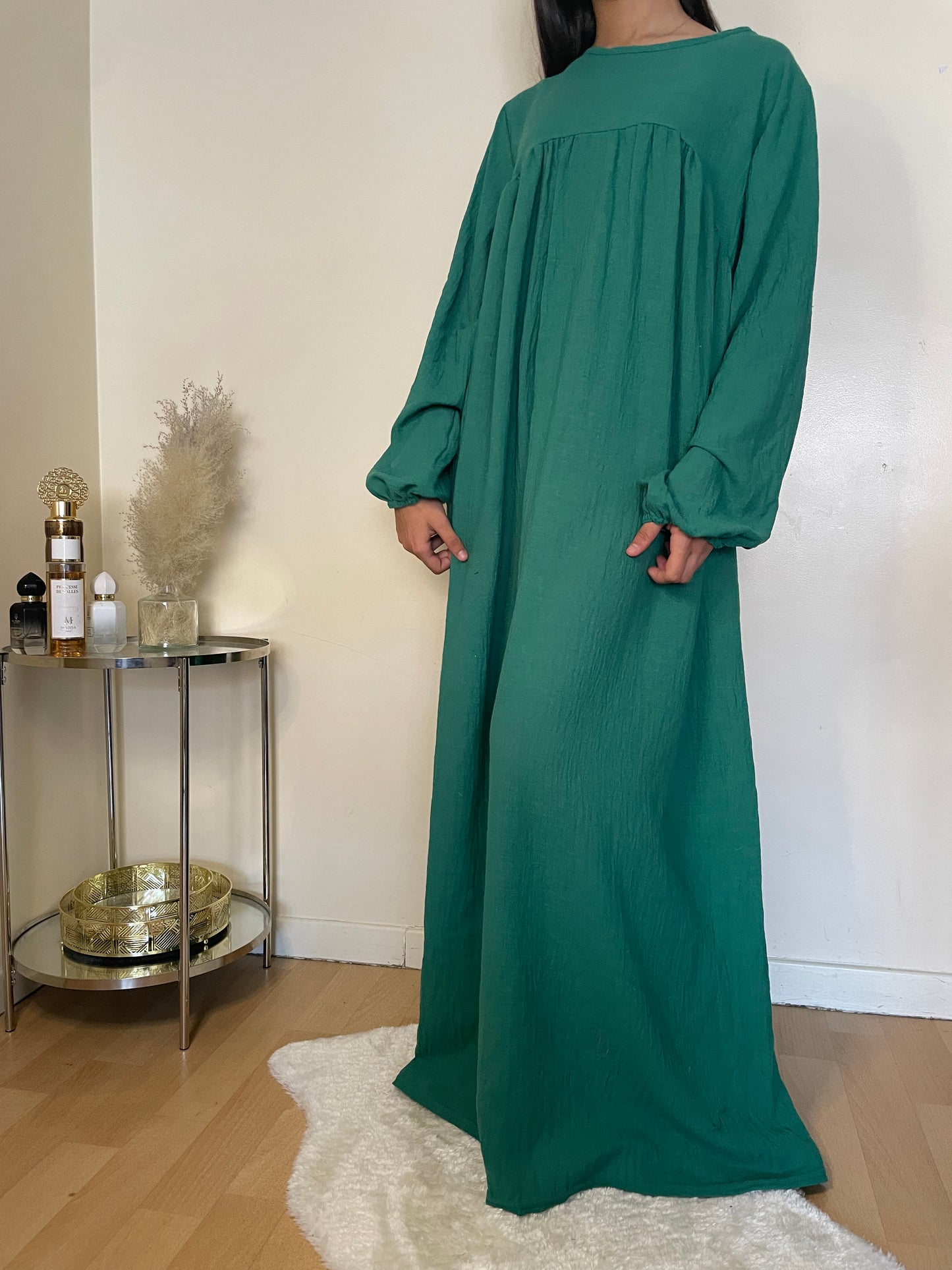 Abaya Sakina vert forêt