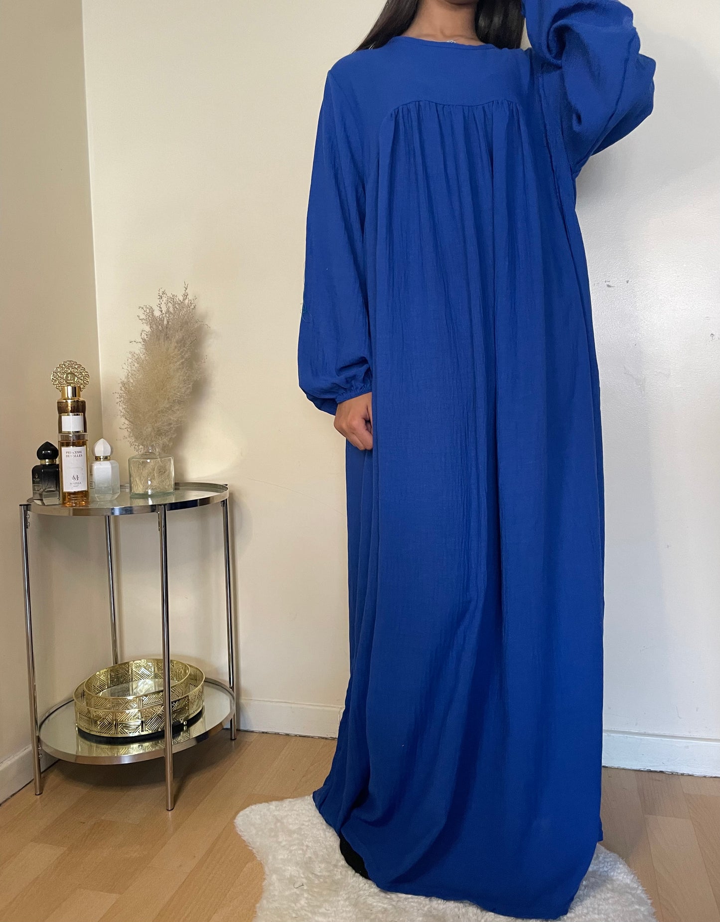 Abaya Sakina bleu foncé