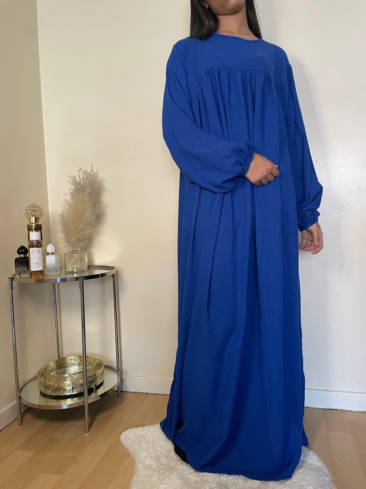 Abaya Sakina bleu foncé