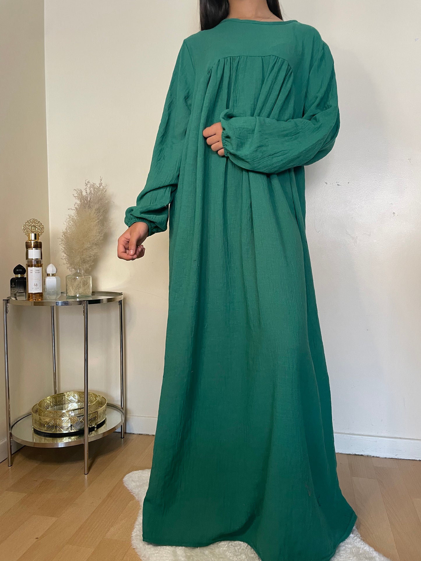 Abaya Sakina vert forêt