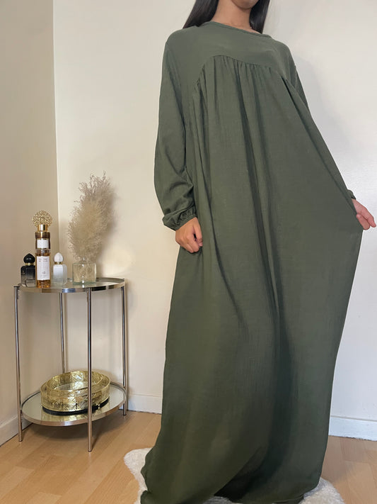 Abaya Sakina vert kaki