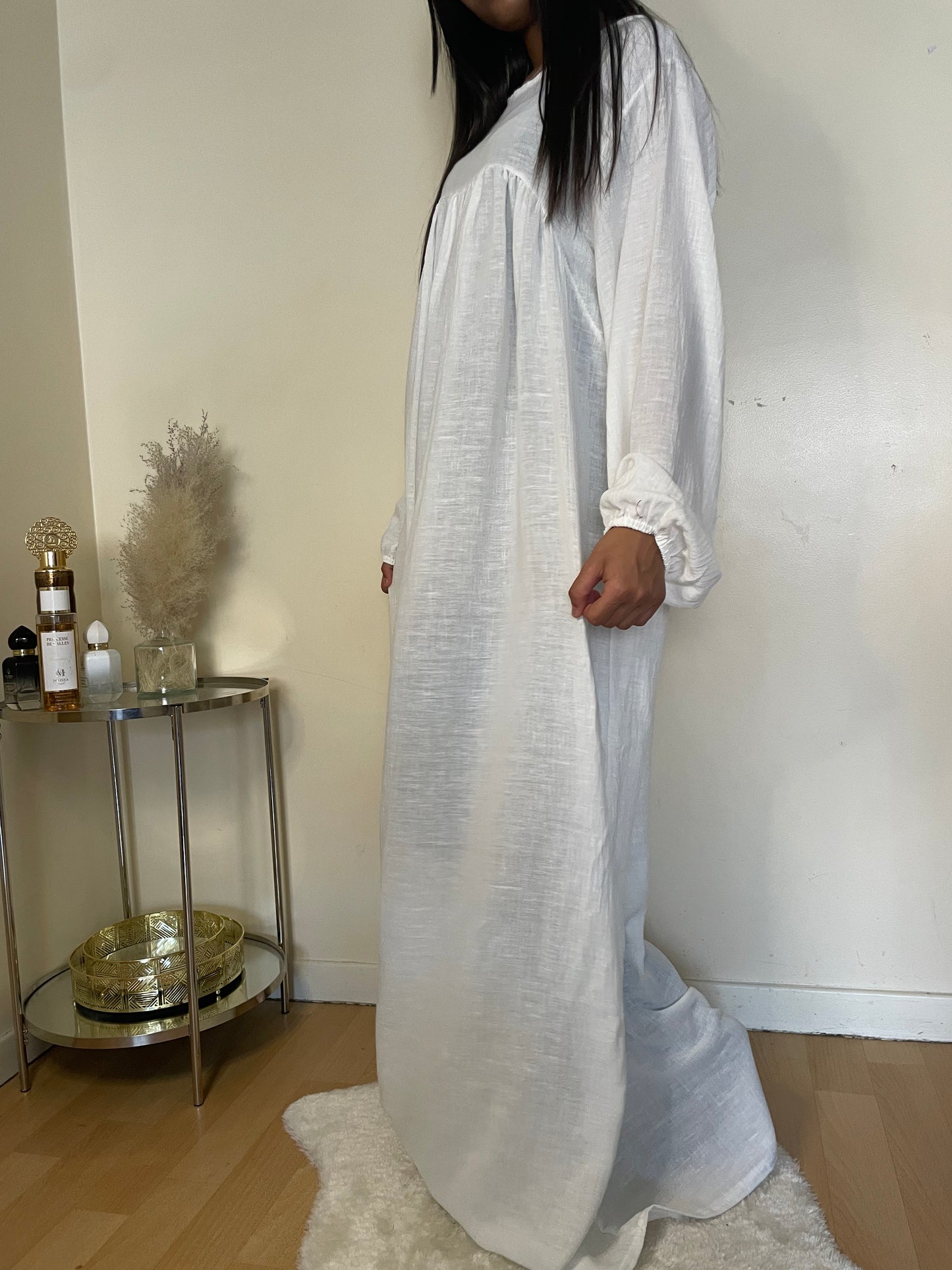 Abaya Sakina blanche