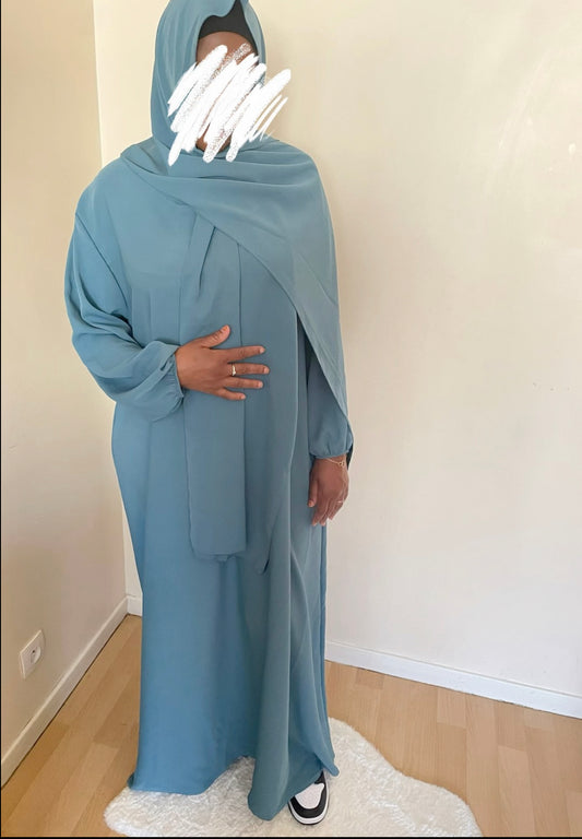 Abaya Naïla bleu