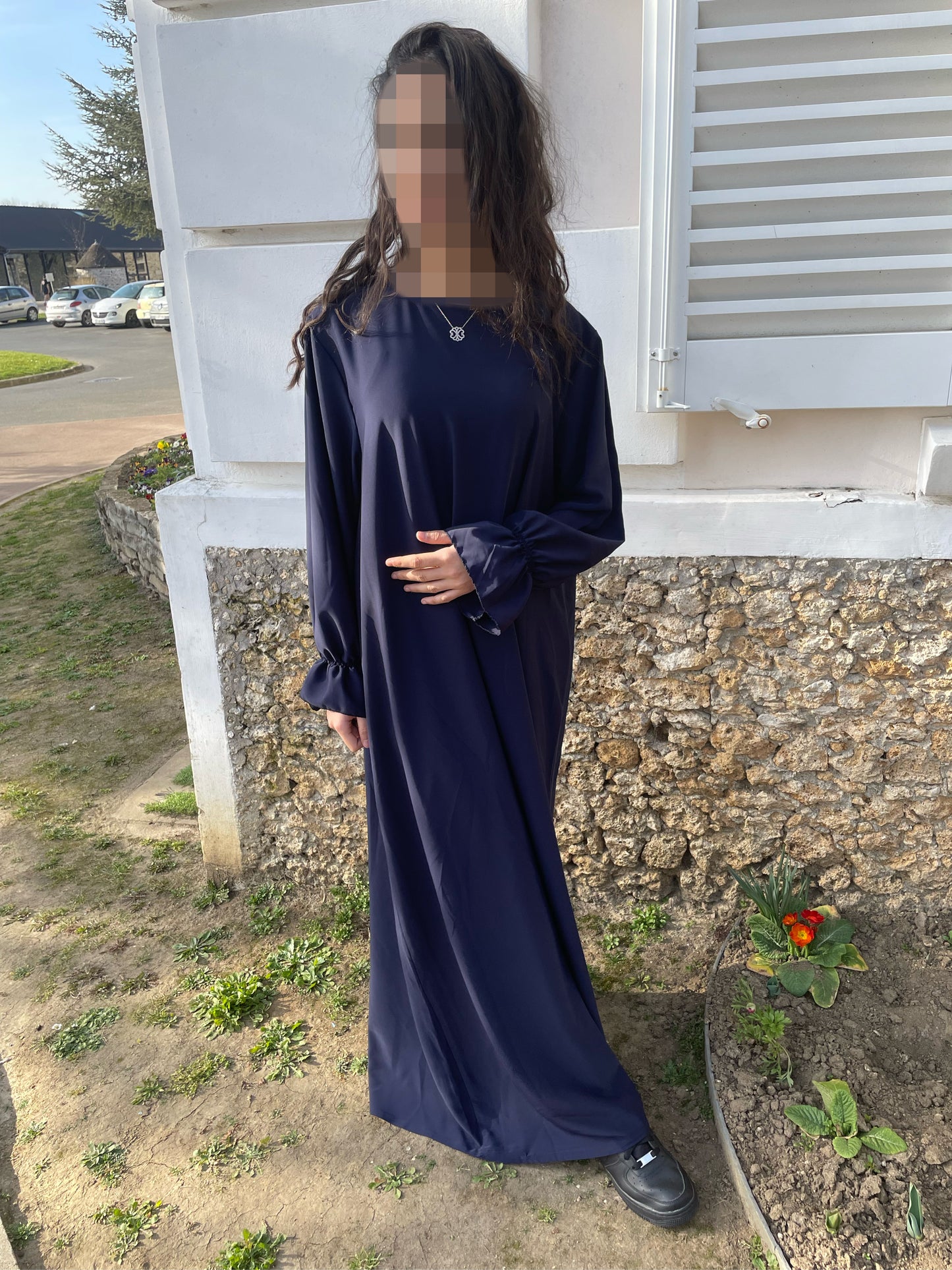 Abaya Noor bleu marine