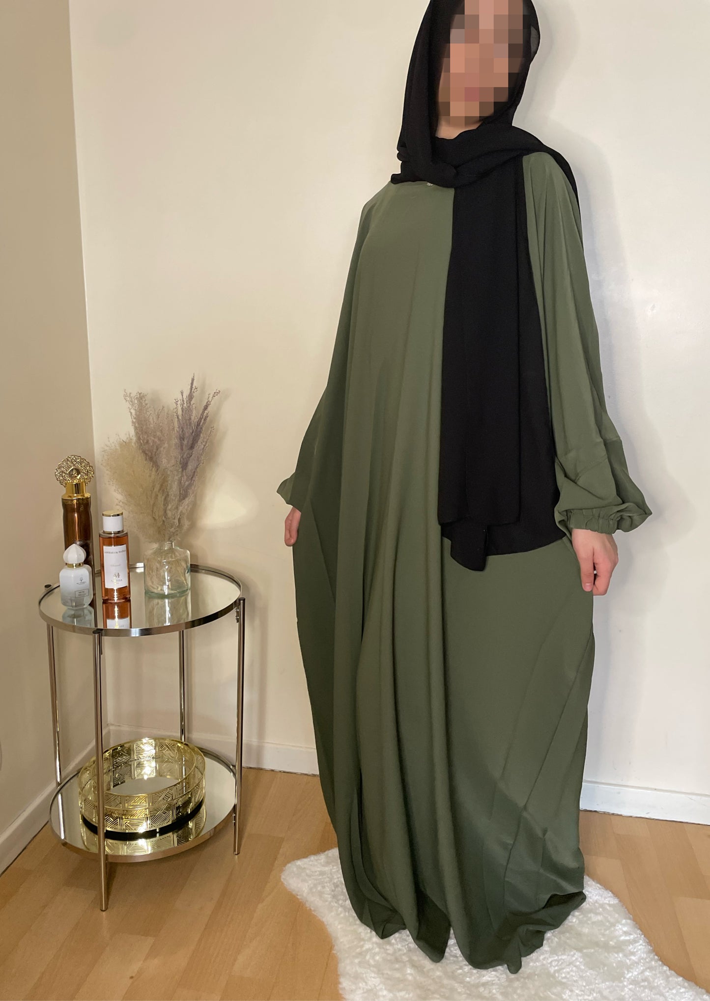 Abaya Aïsha vert kaki