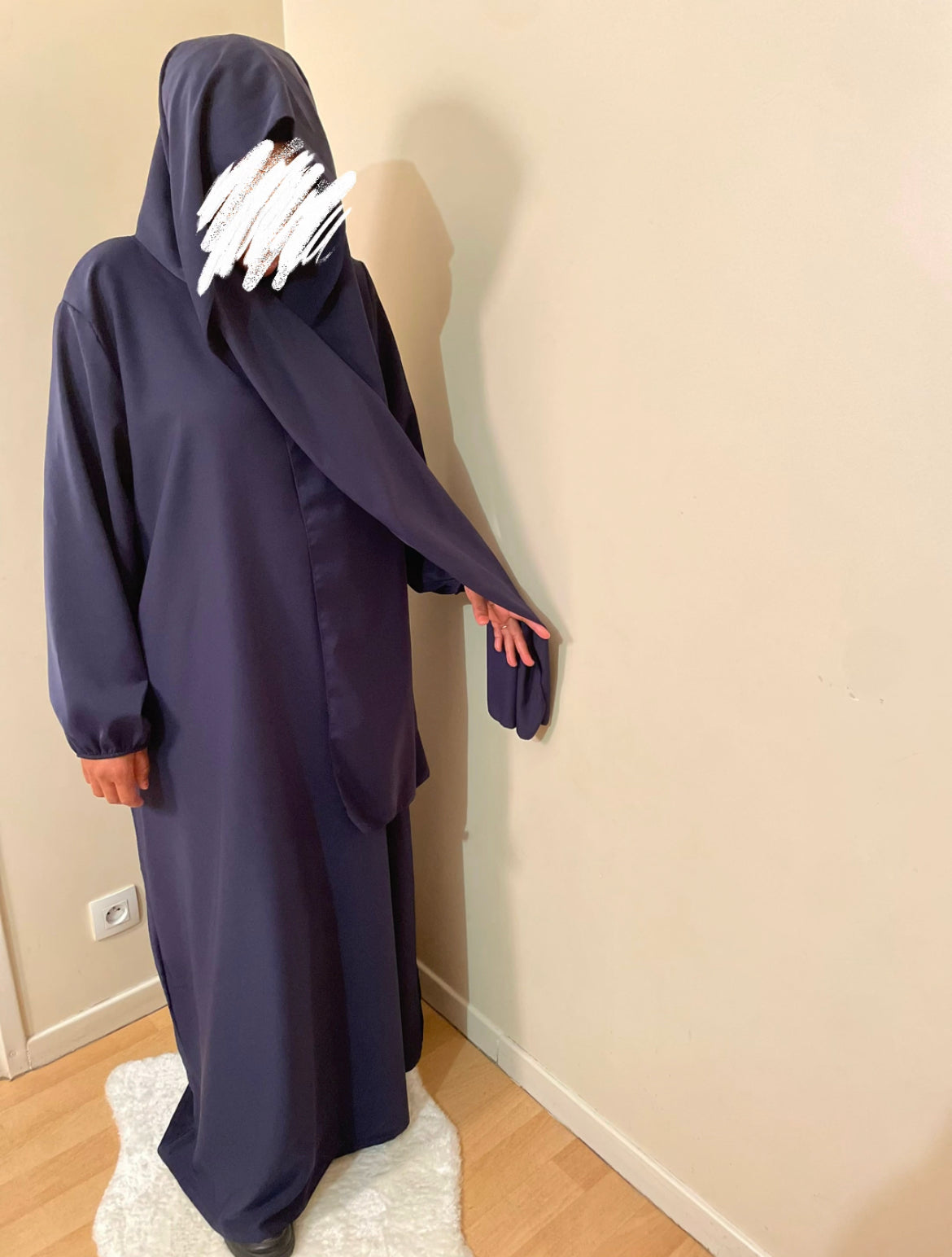 Abaya Naïla bleu marine