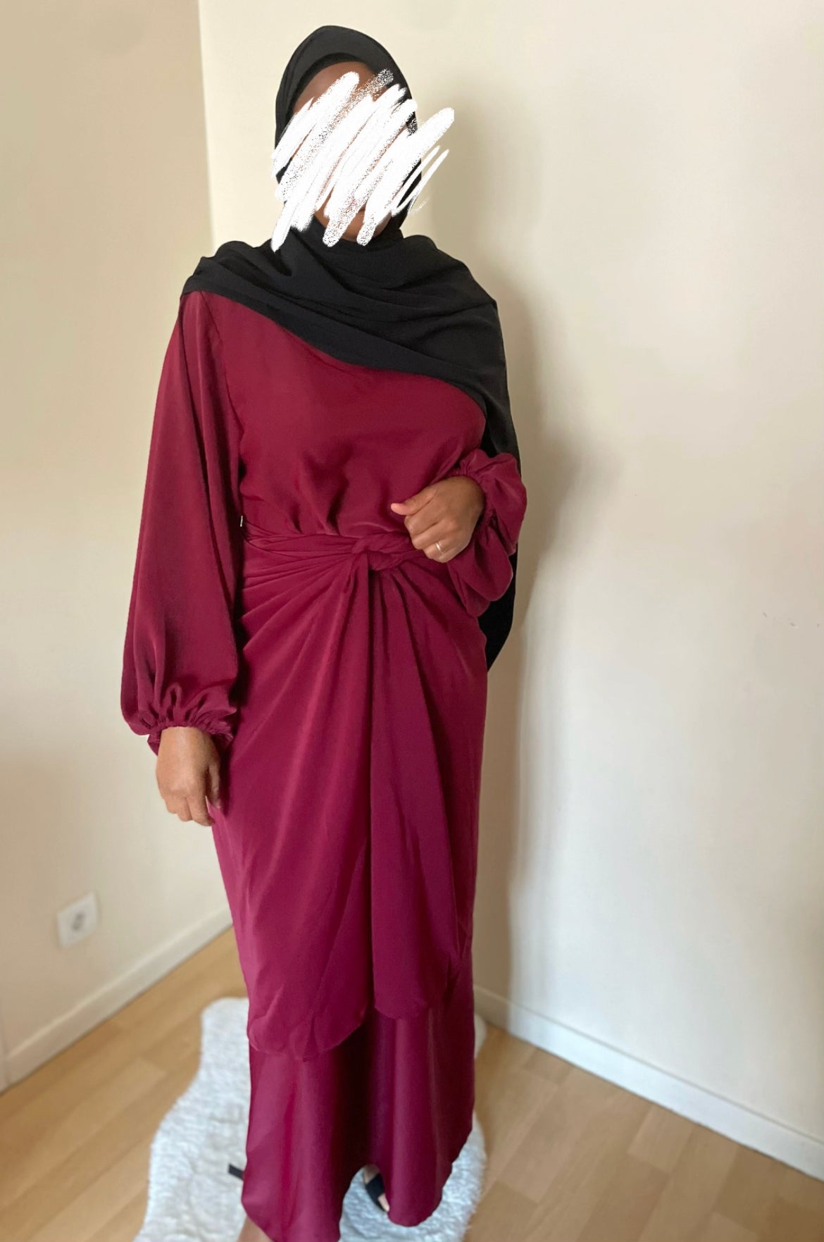 Abaya Inès bordeaux