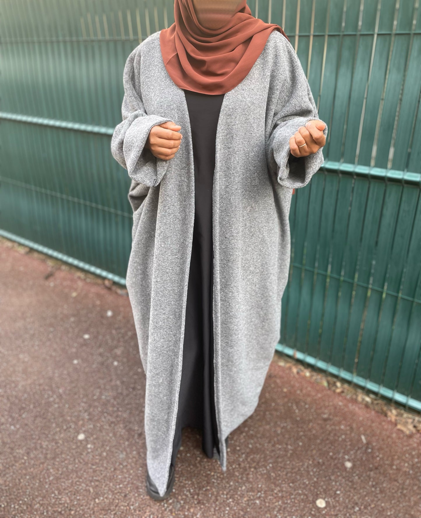 Manteau long gris