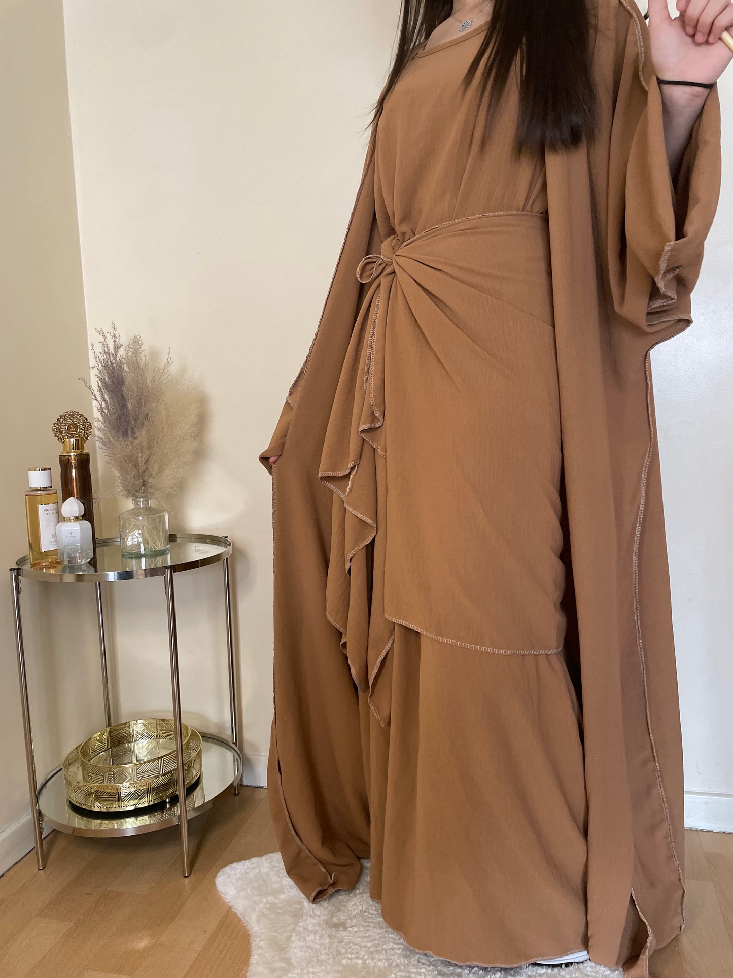 Abaya Maïssa 3 pièce caramel