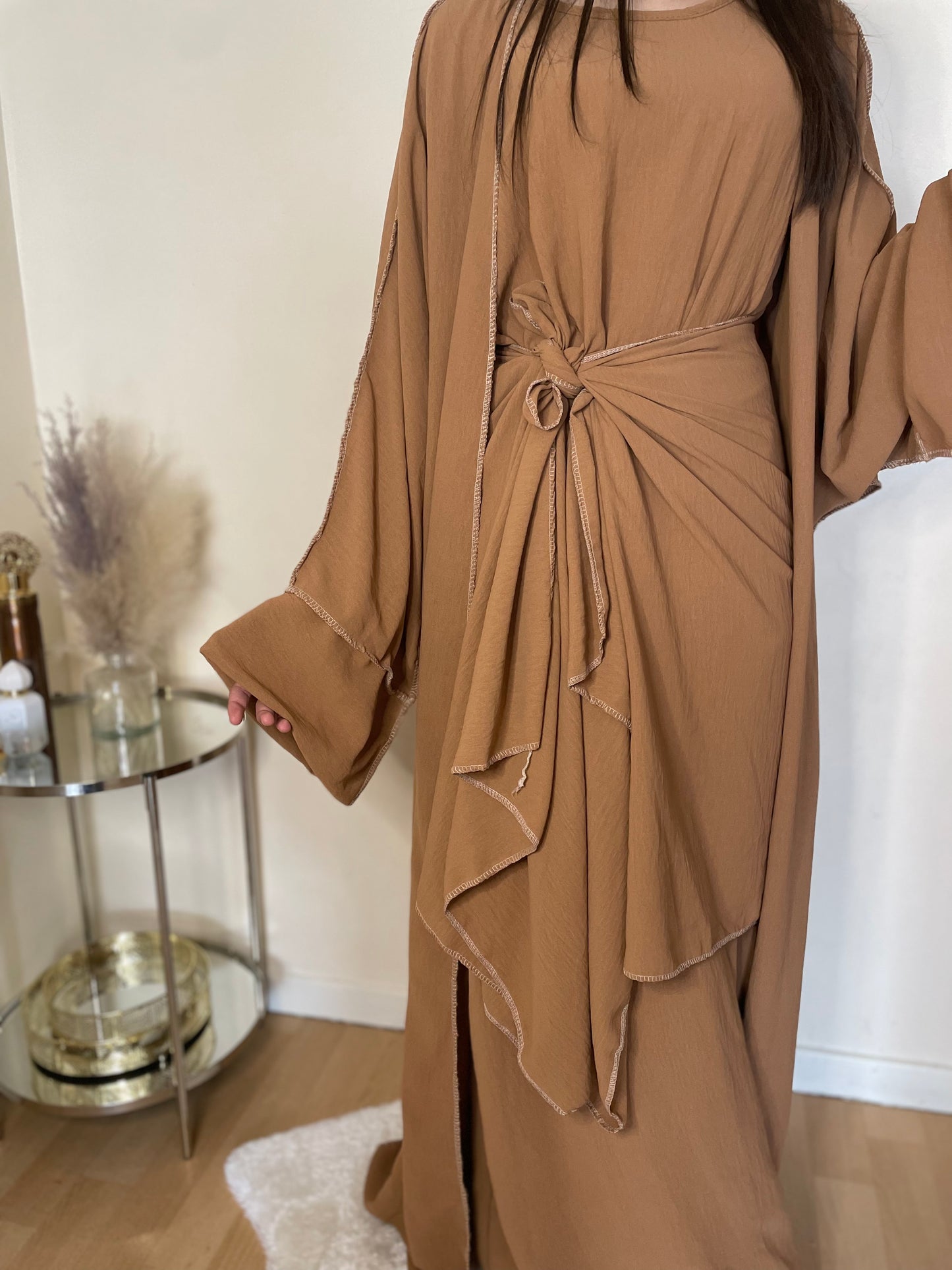 Abaya Maïssa 3 pièce caramel