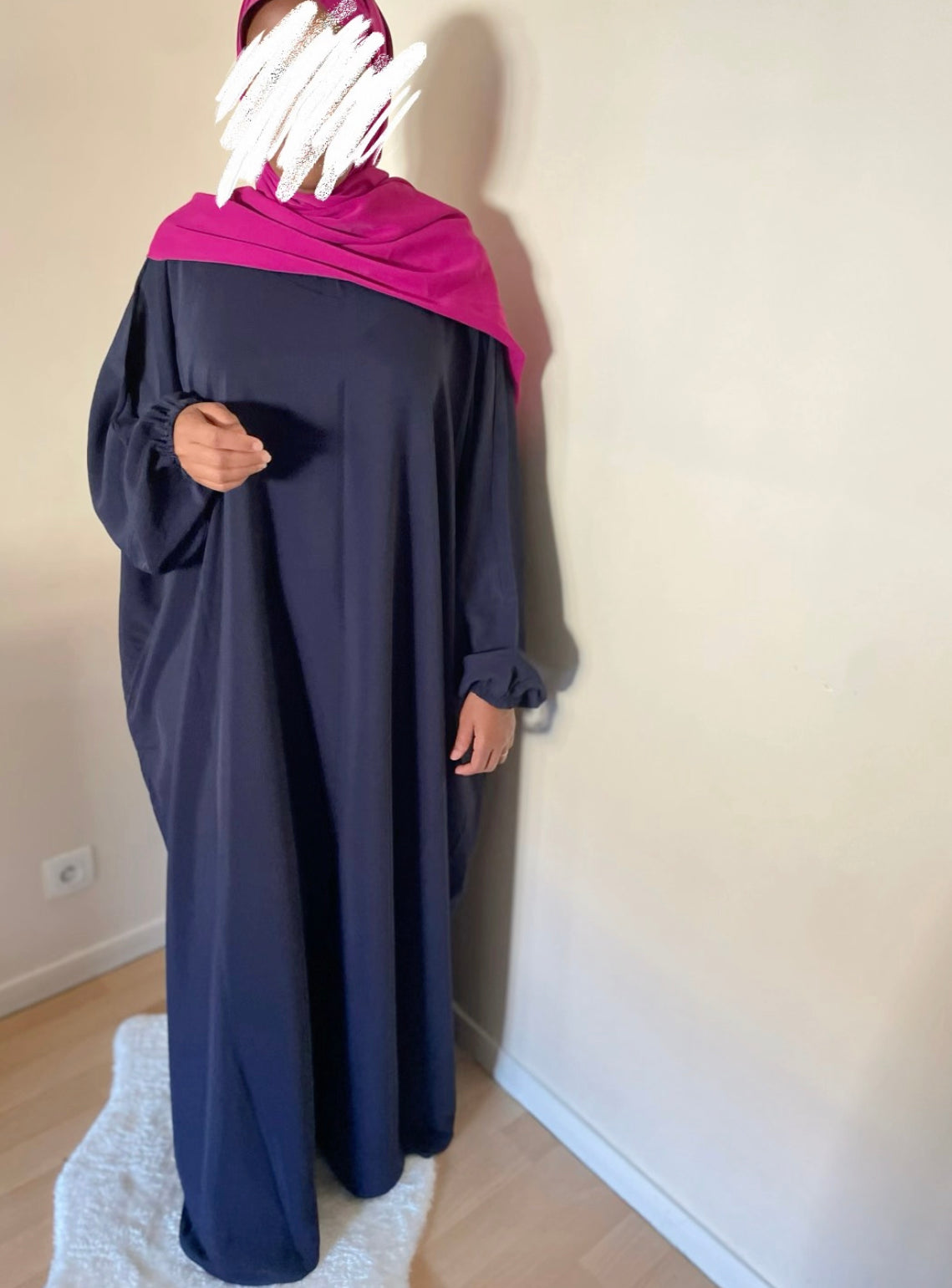 Abaya Aïsha bleu nuit