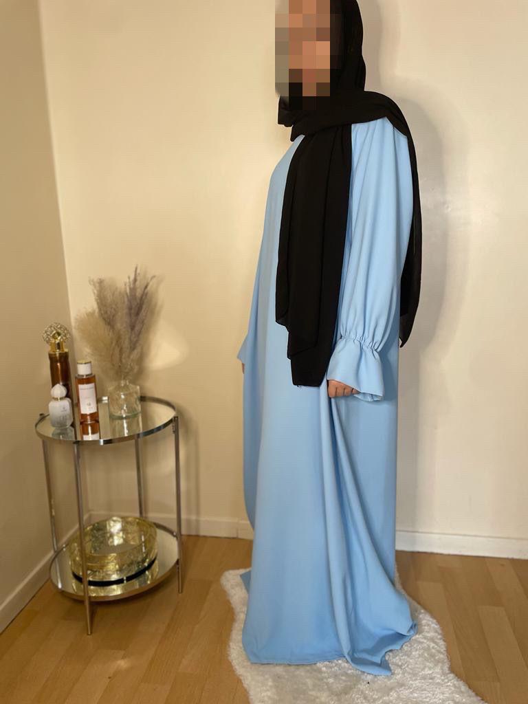 Abaya Noor bleu ciel