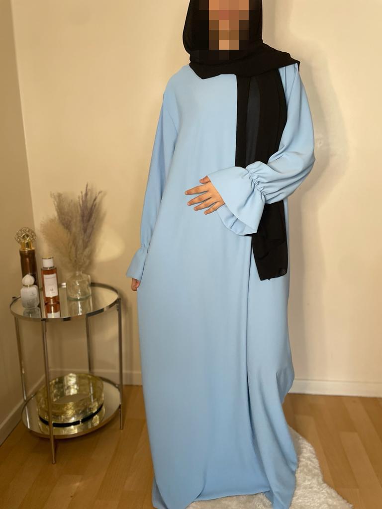 Abaya Noor bleu ciel