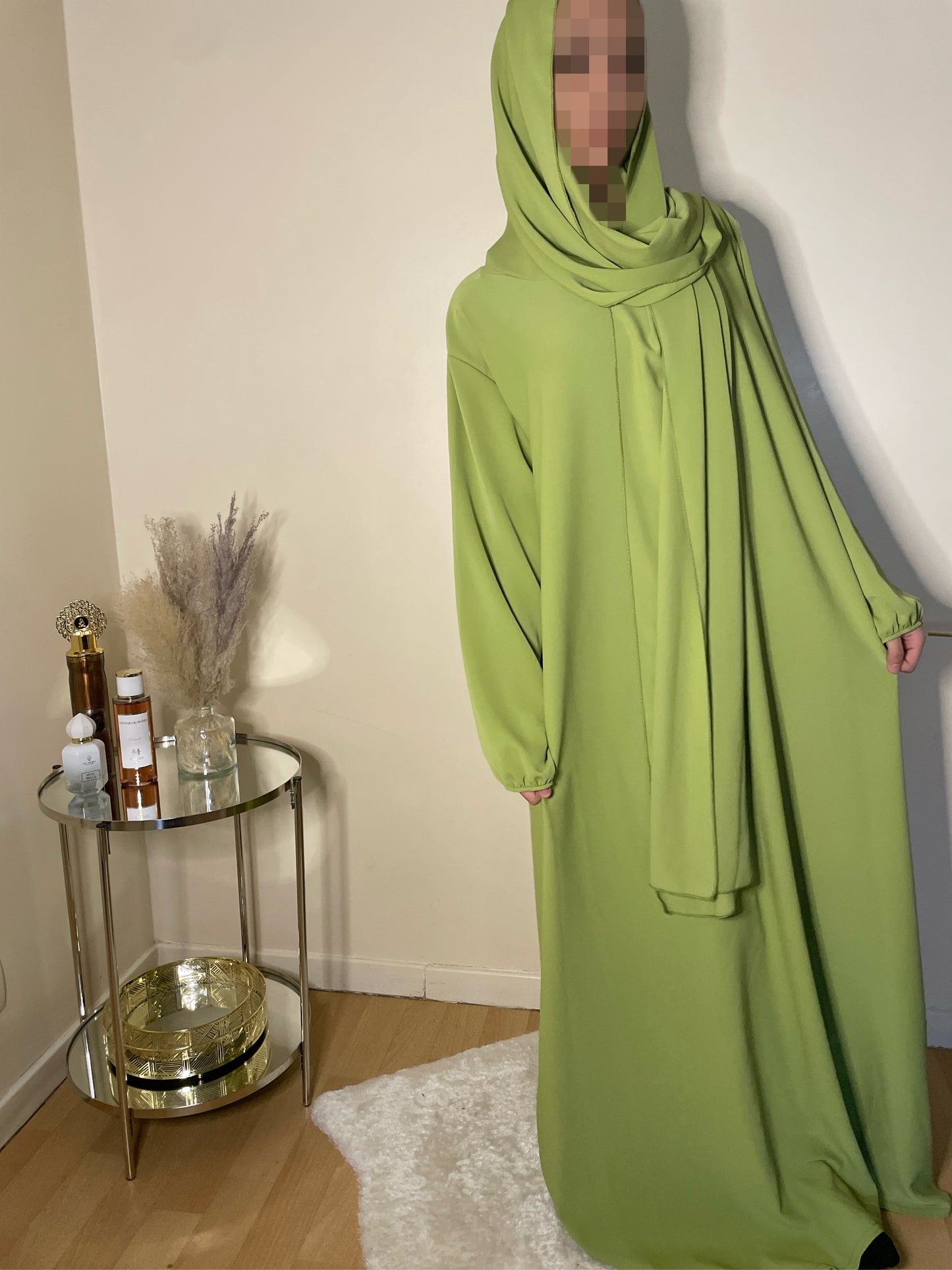 Abaya Naïla vert pistache